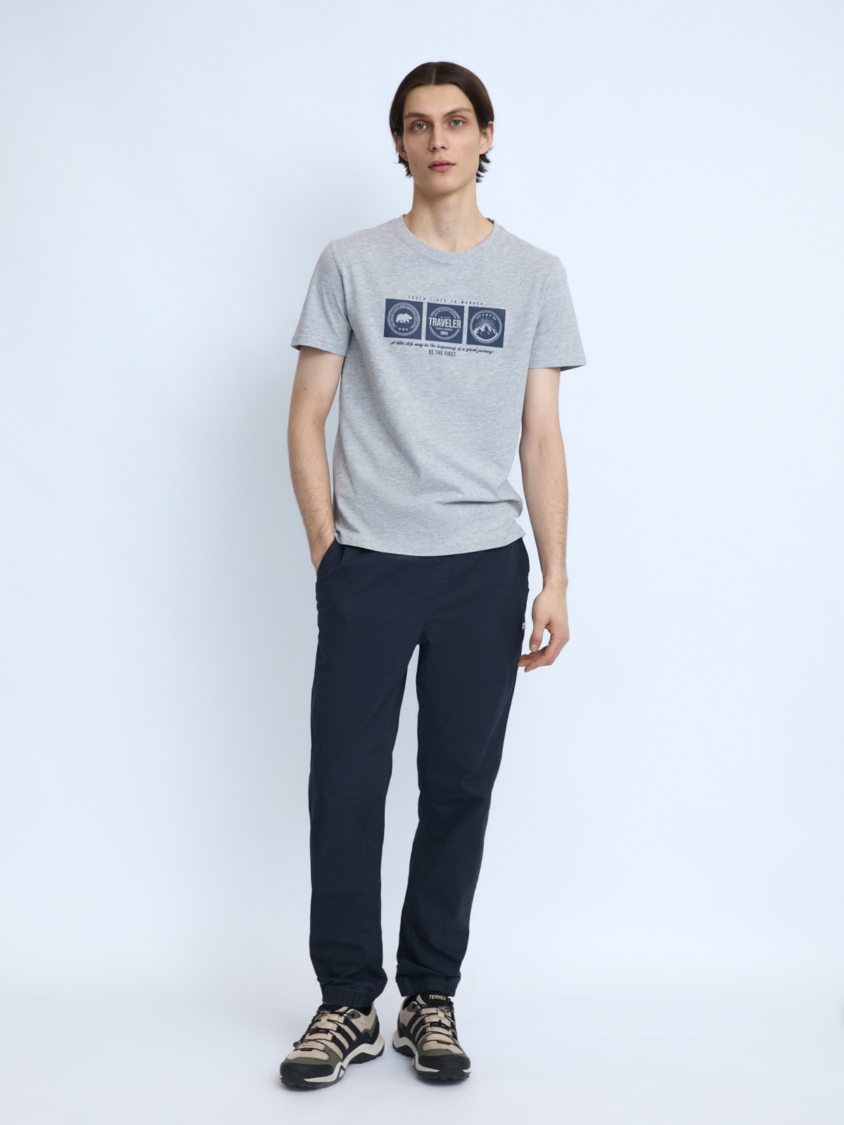 Футболка с коротким рукавом и принтом