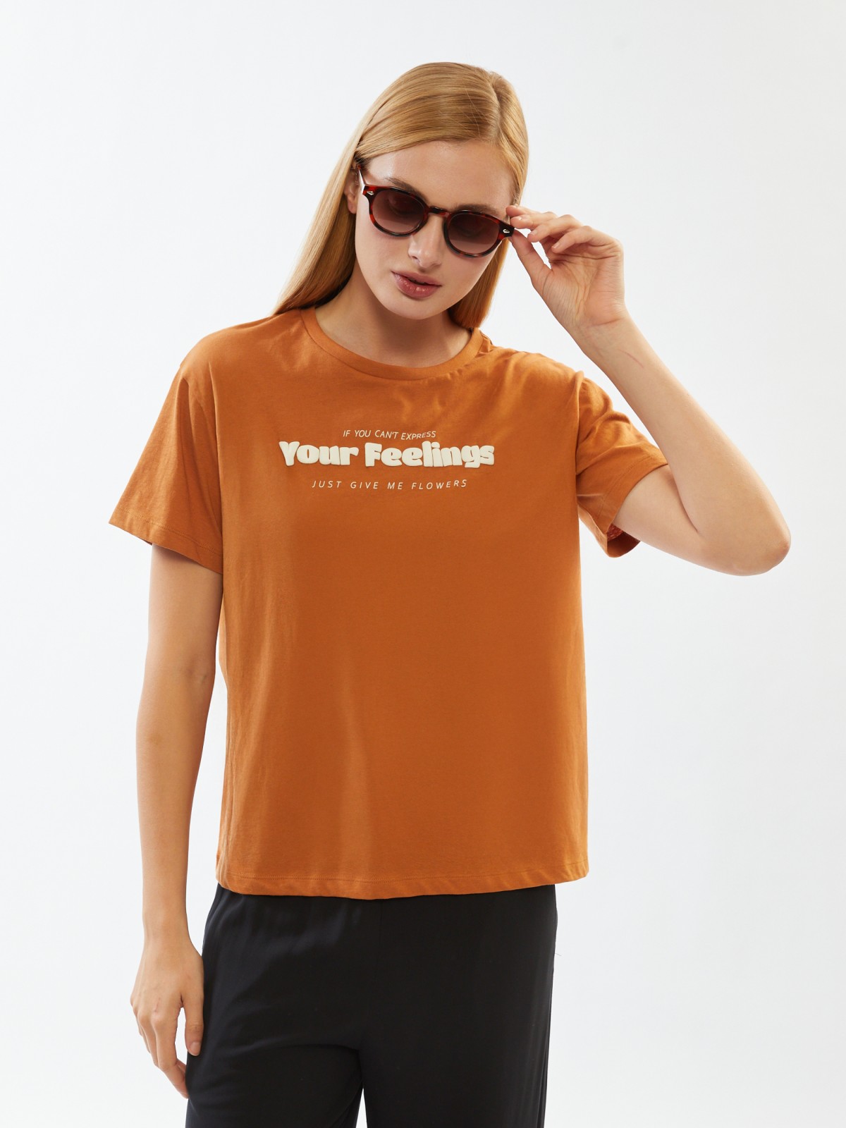 Футболка из хлопка с надписью