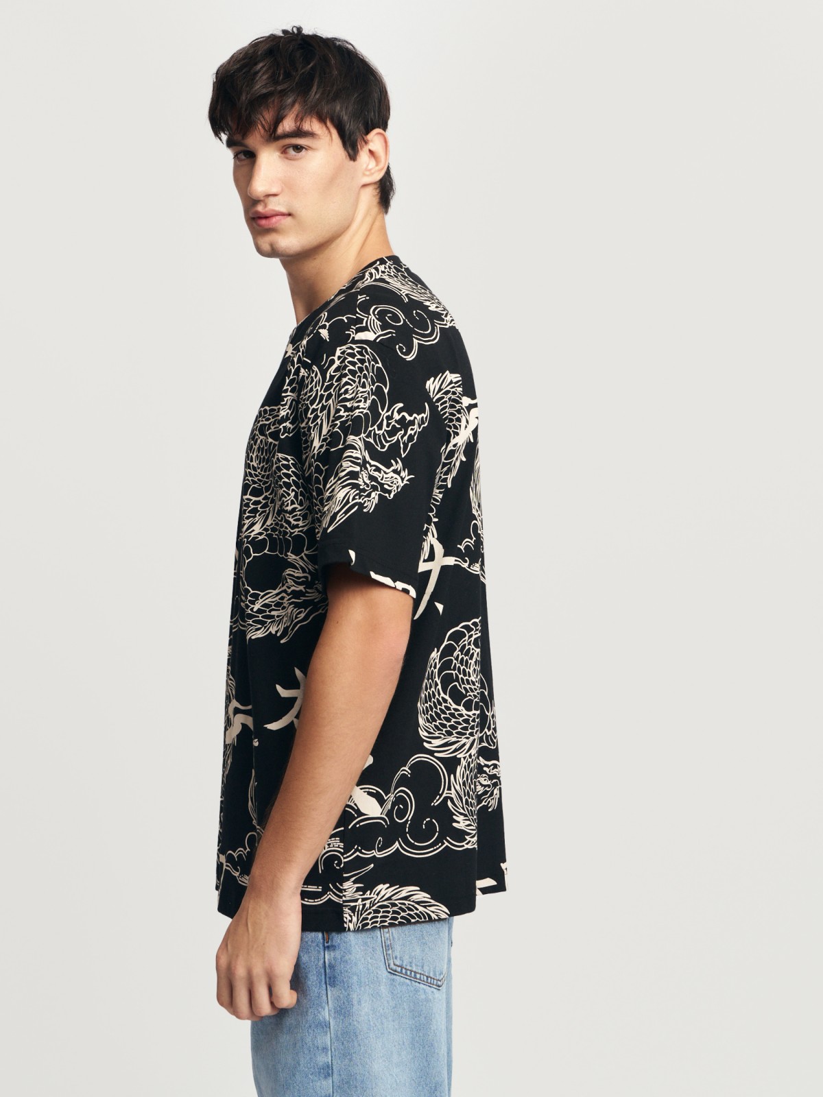 Футболка из хлопка с принтом