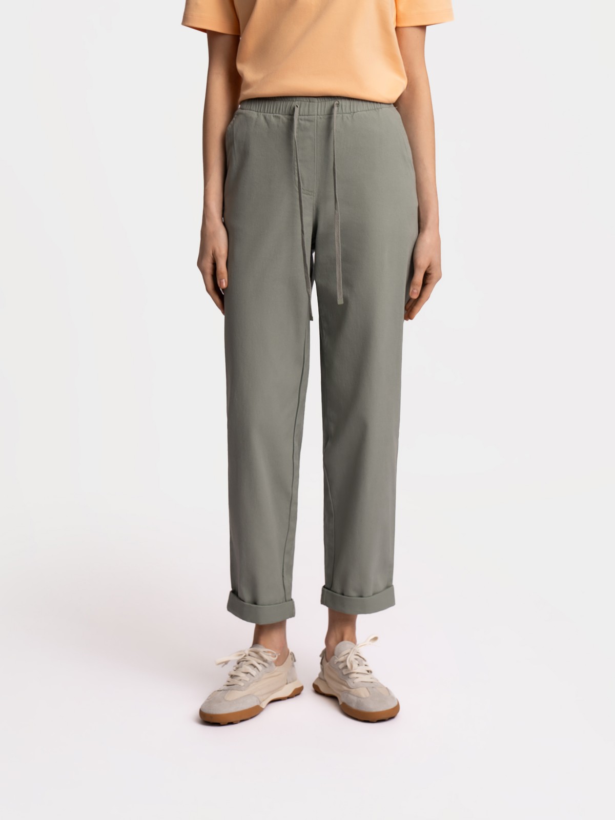 Брюки из хлопка на резинке