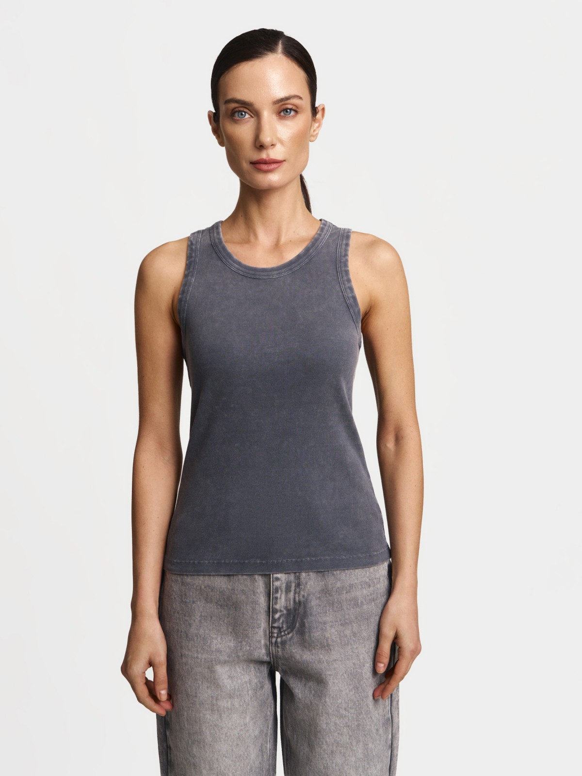 Майка из хлопка без рукавов