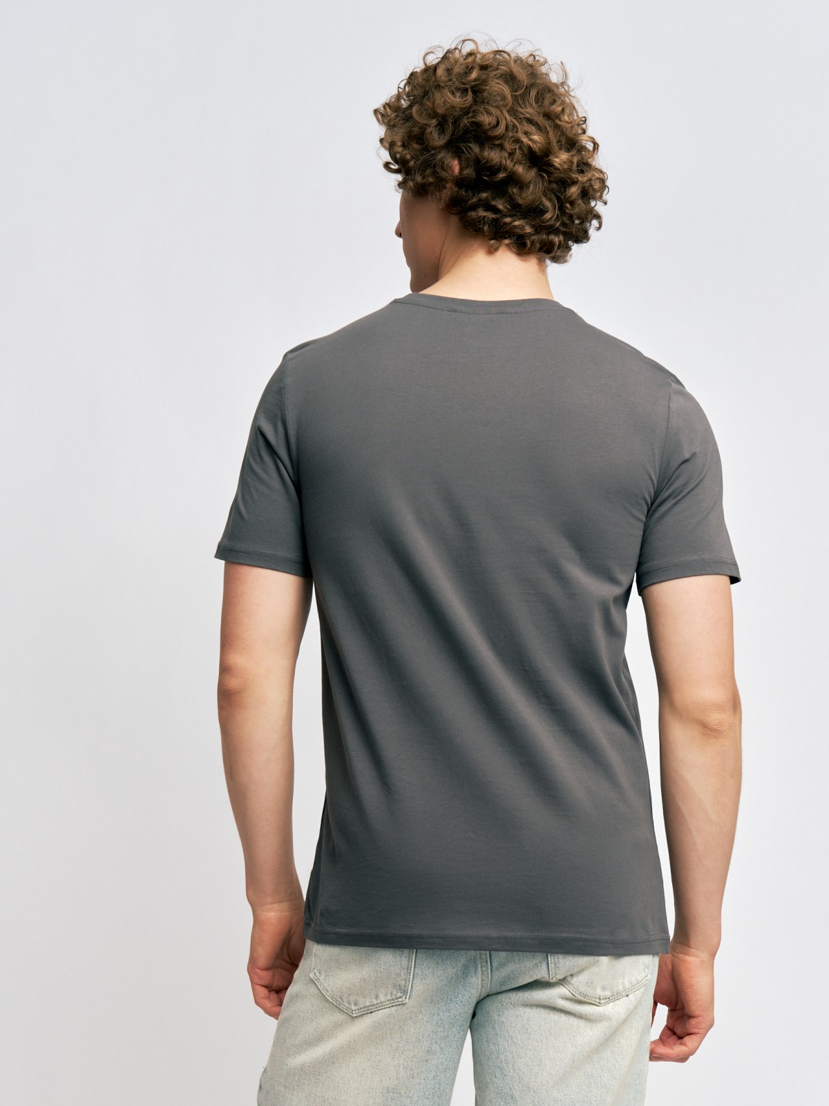 Футболка из хлопка с принтом-надписью