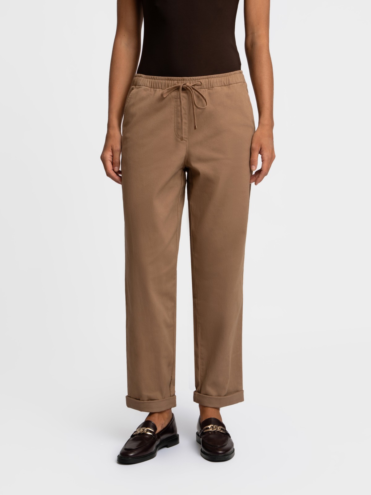 Брюки из хлопка на резинке