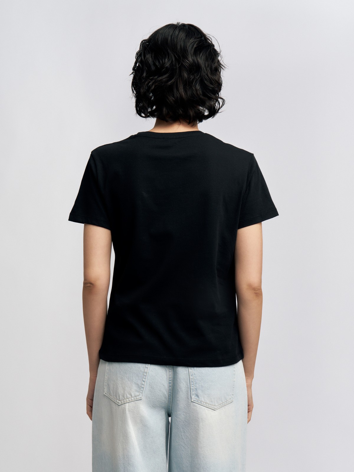 Футболка из хлопка однотонная