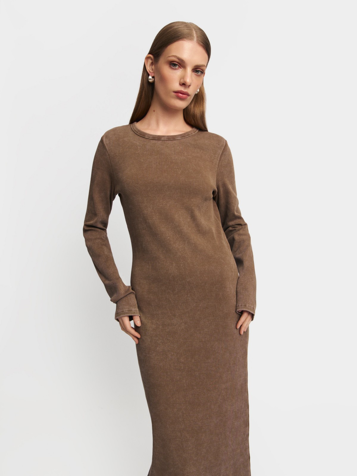 Трикотажное платье миди из хлопка