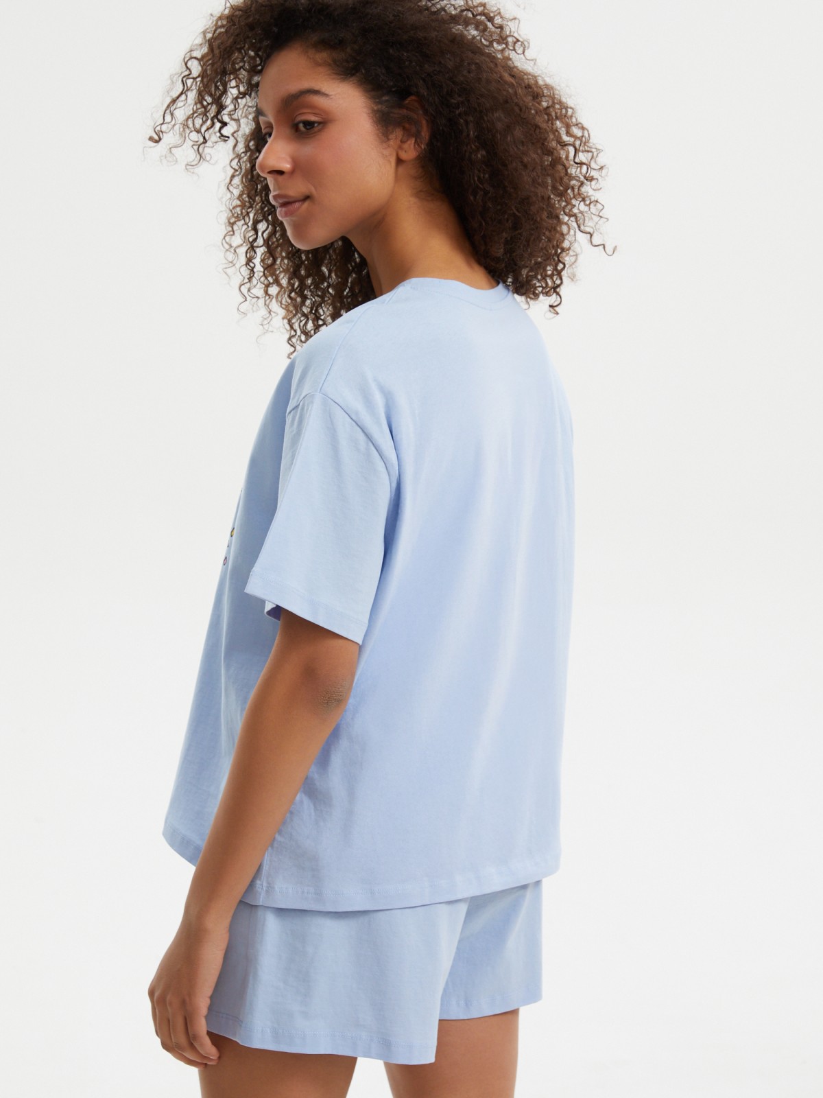 Футболка оверсайз из хлопка с принтом