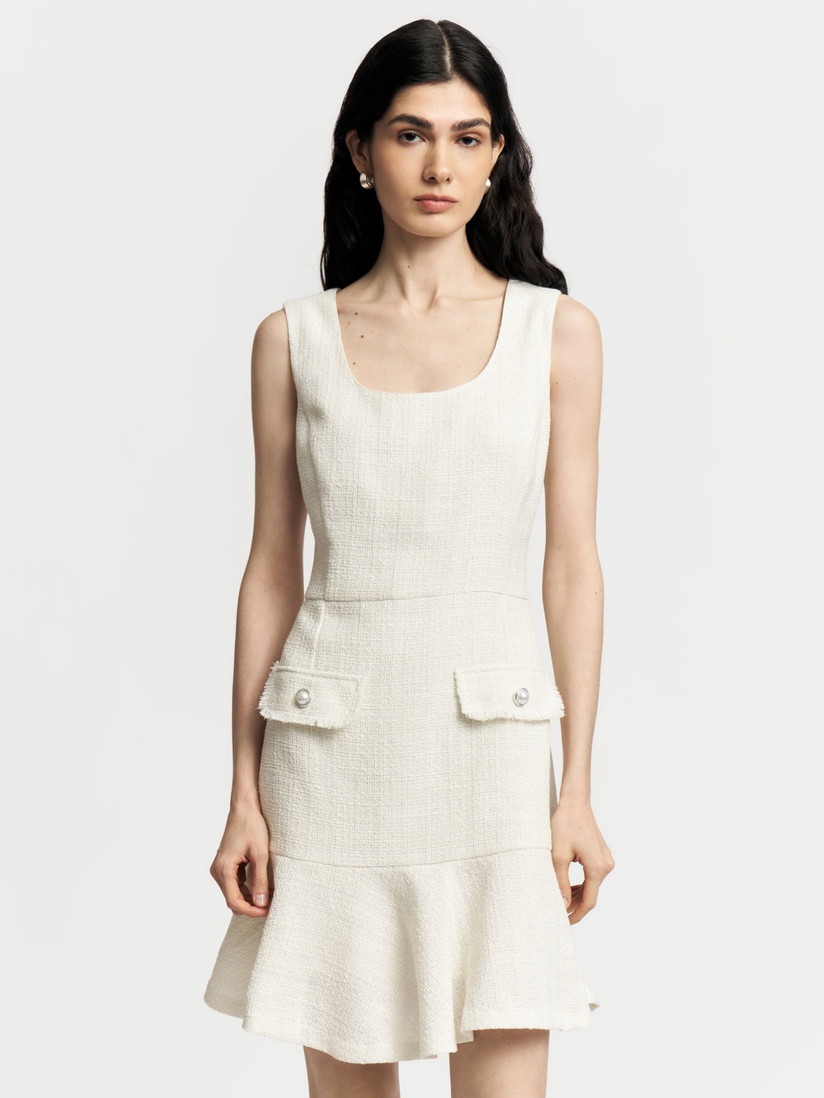 Твидовый сарафан мини