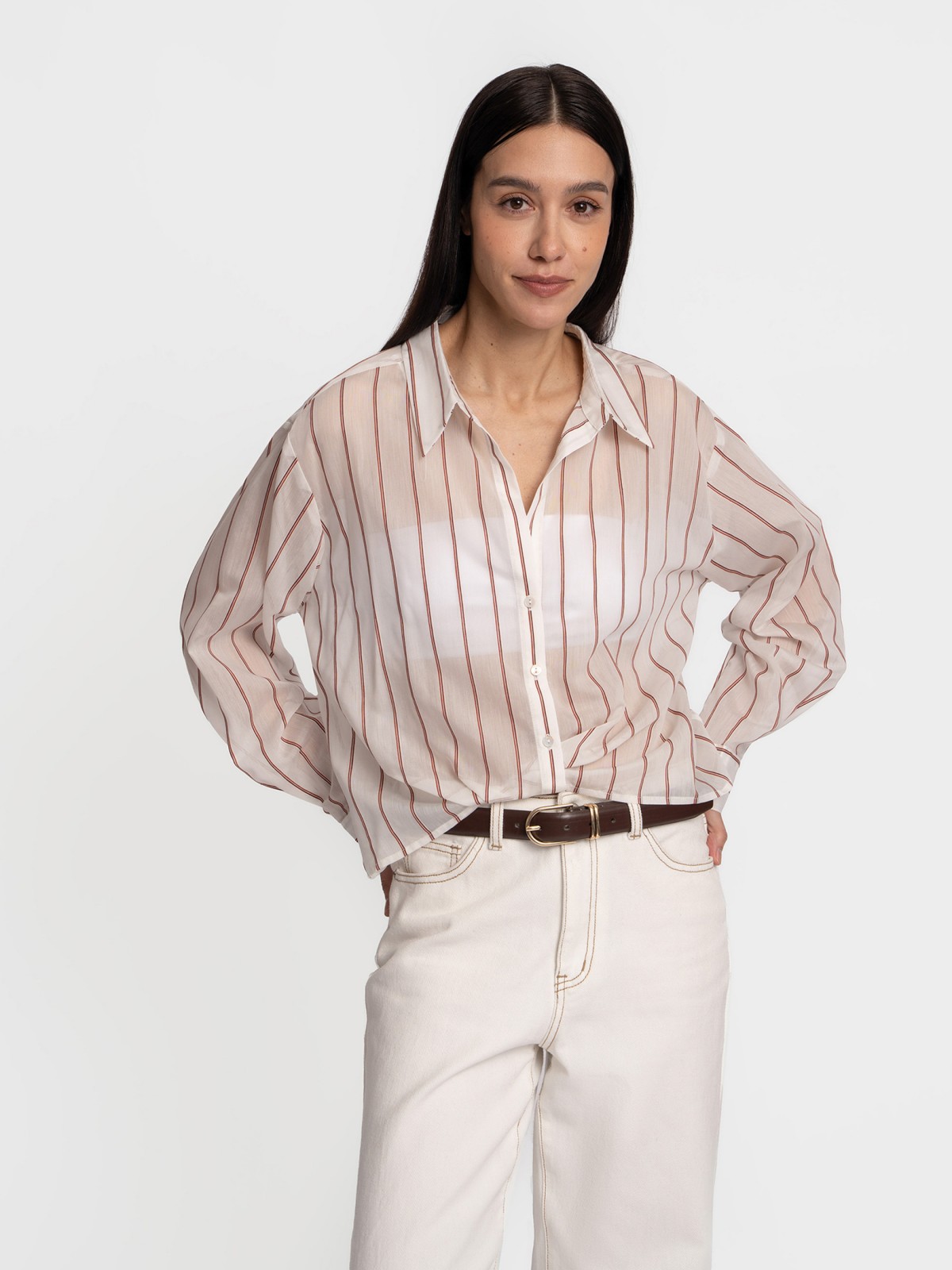 Блузка с  длинными рукавами