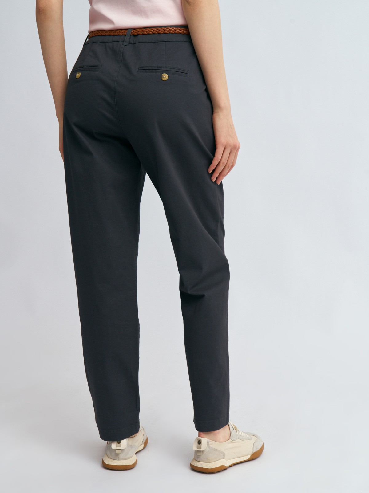 Брюки-чинос из хлопка с ремешком