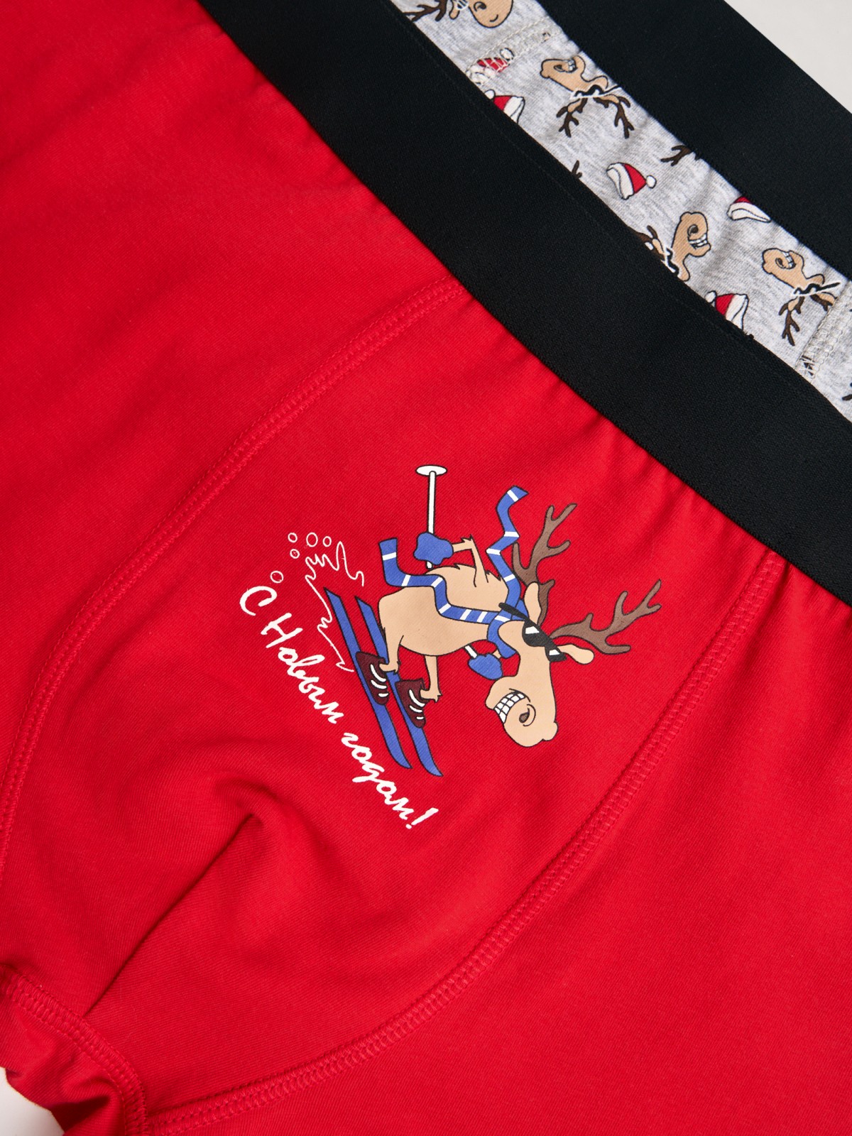 Набор трусов с новогодним узором (3 шт. в комплекте)