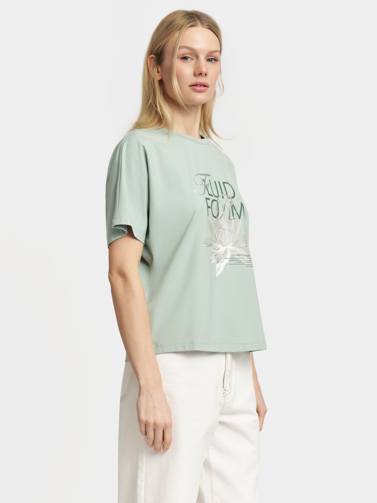 Футболка с коротким рукавом и принтом