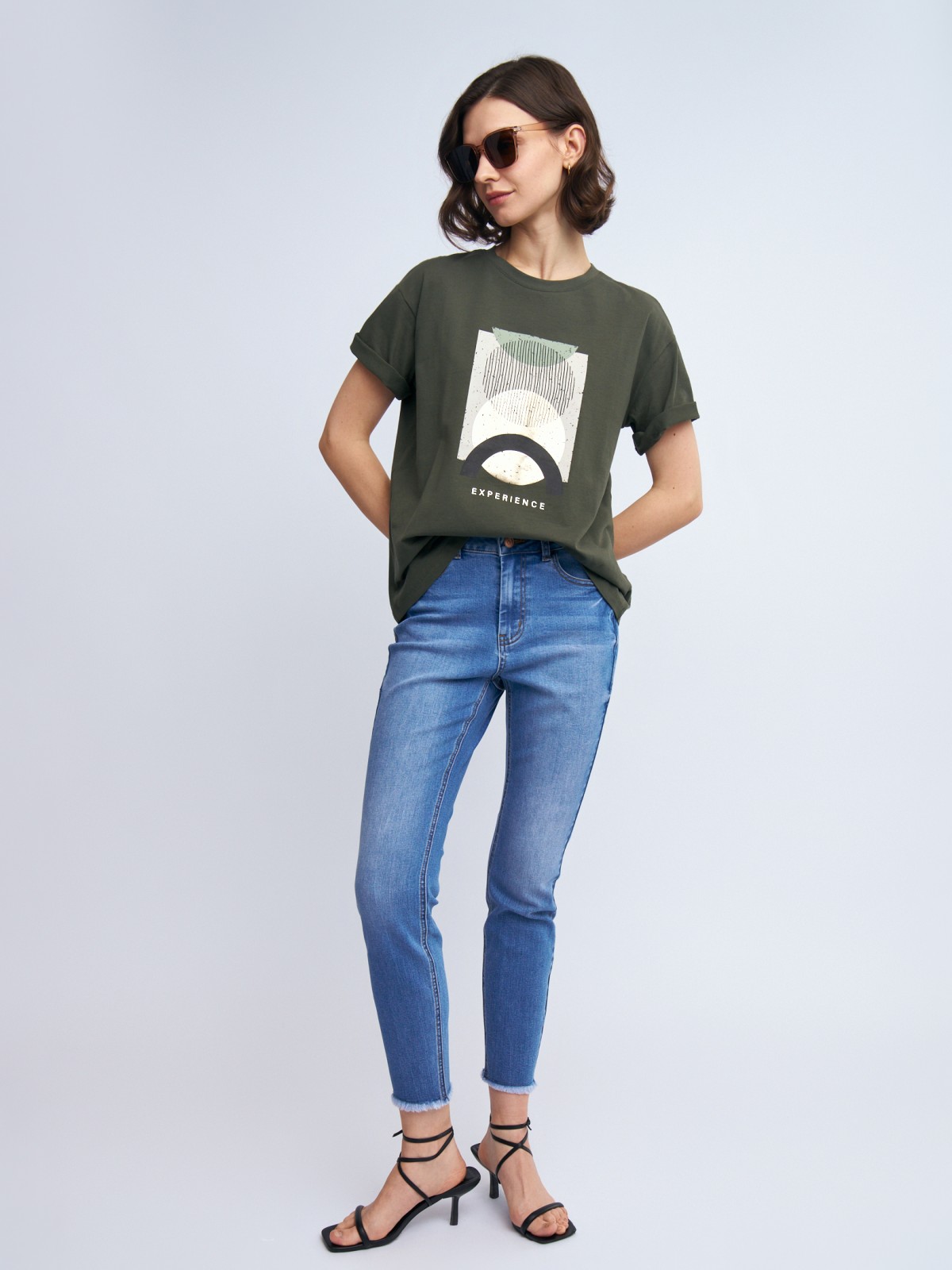 Футболка из хлопка с принтом