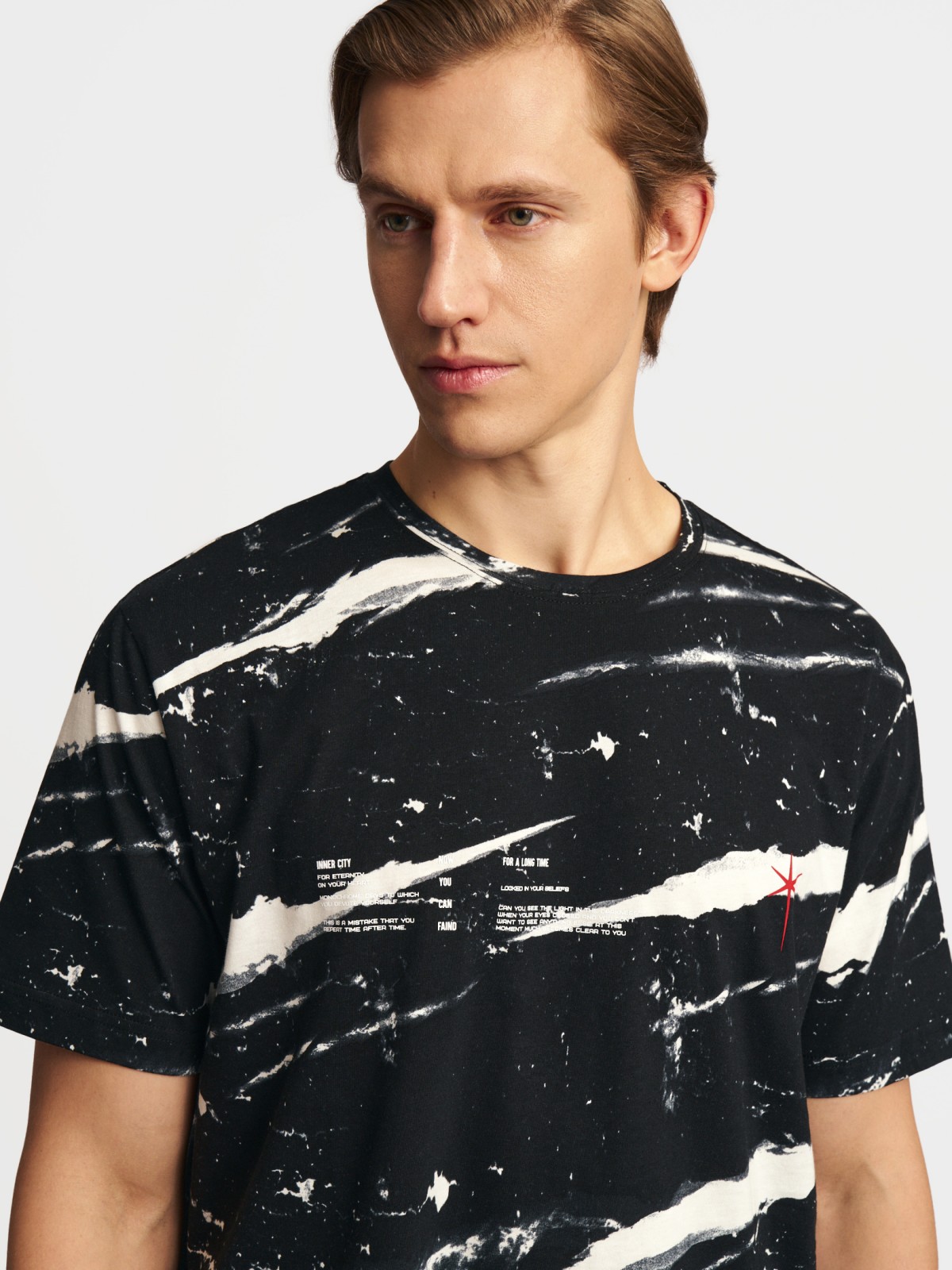 Футболка из хлопка с принтом