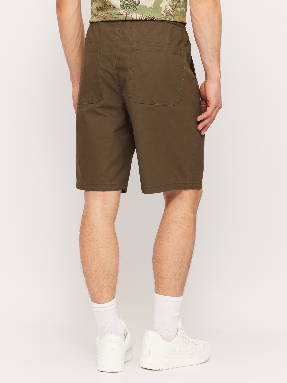 Удлинённые шорты на резинке из хлопка