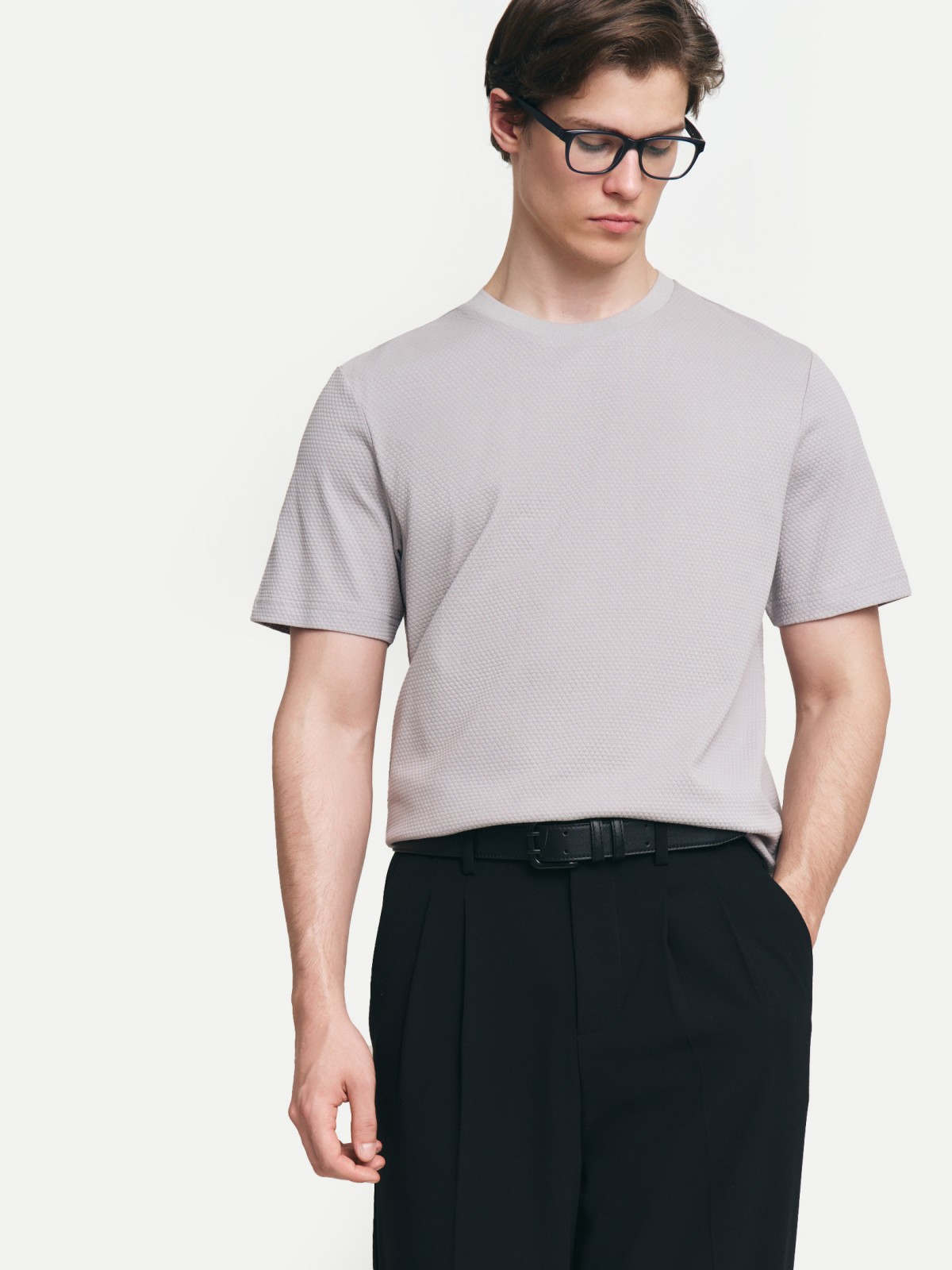 Футболка из хлопка с круглым вырезом