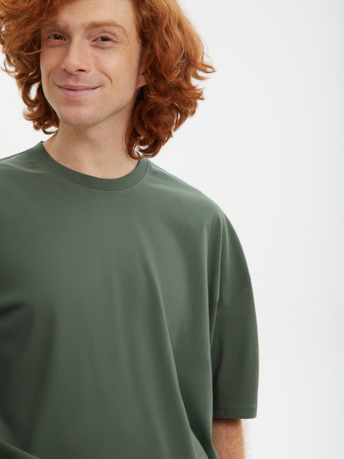 Футболка оверсайз из хлопка с коротким рукавом