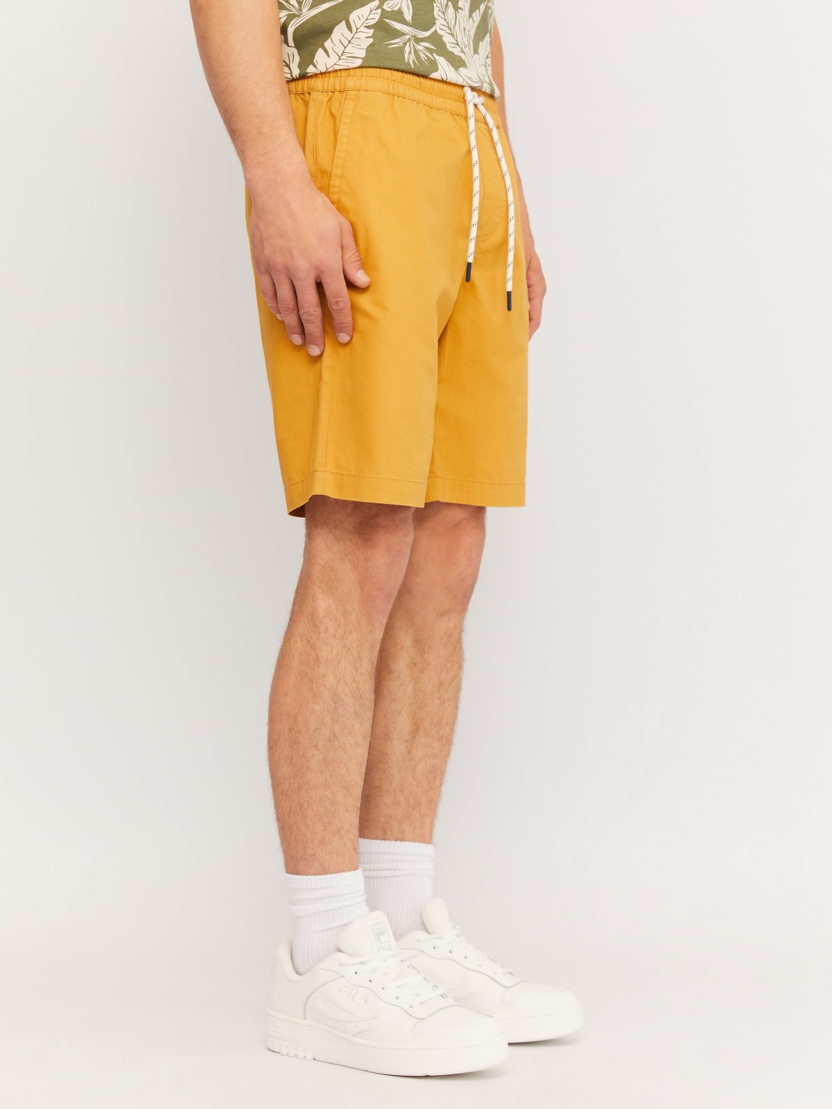 Удлинённые шорты на резинке из хлопка