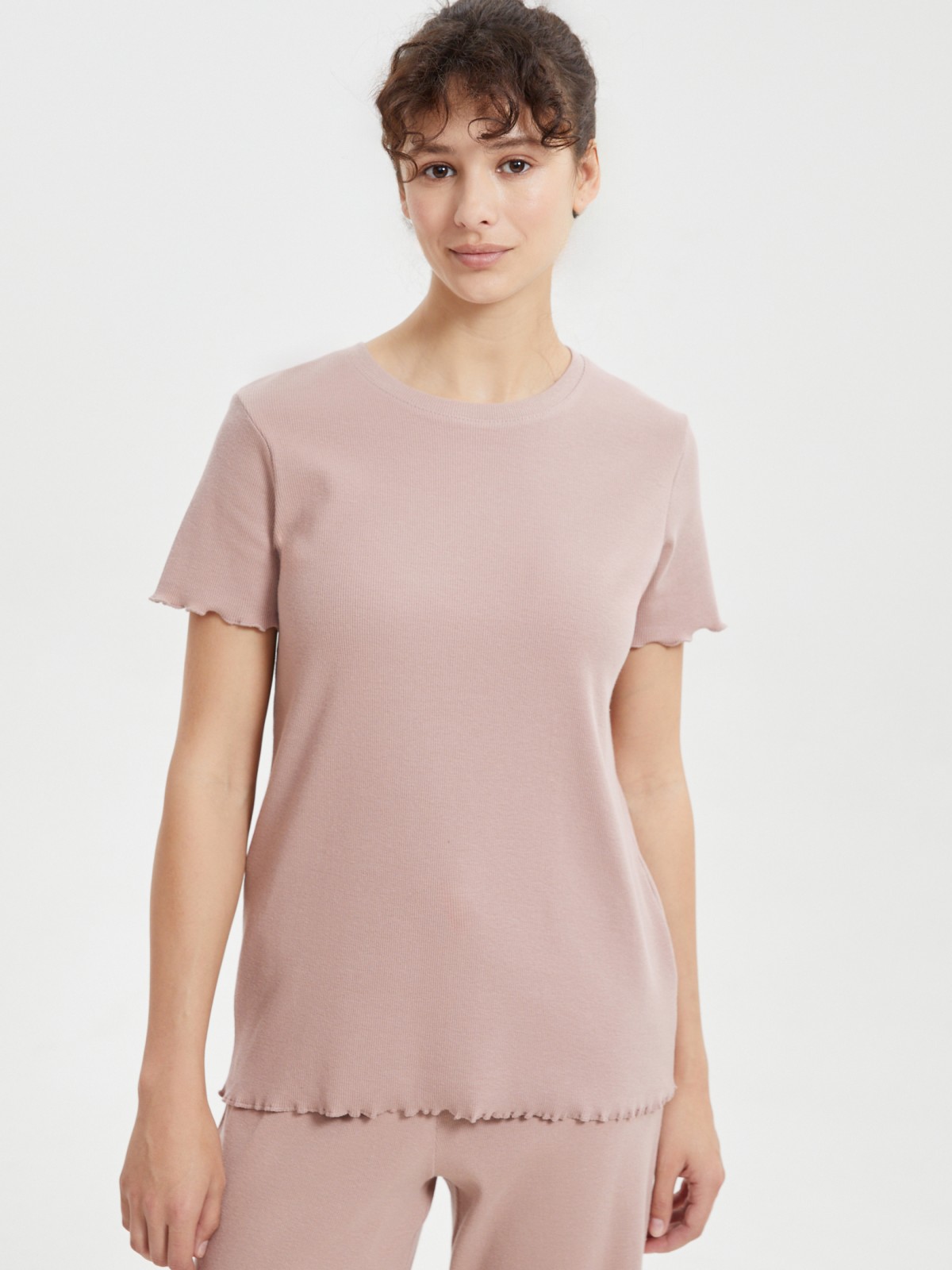 Футболка из хлопка с оборками