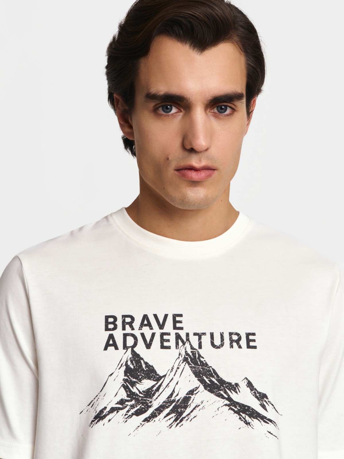 Футболка из хлопка с принтом