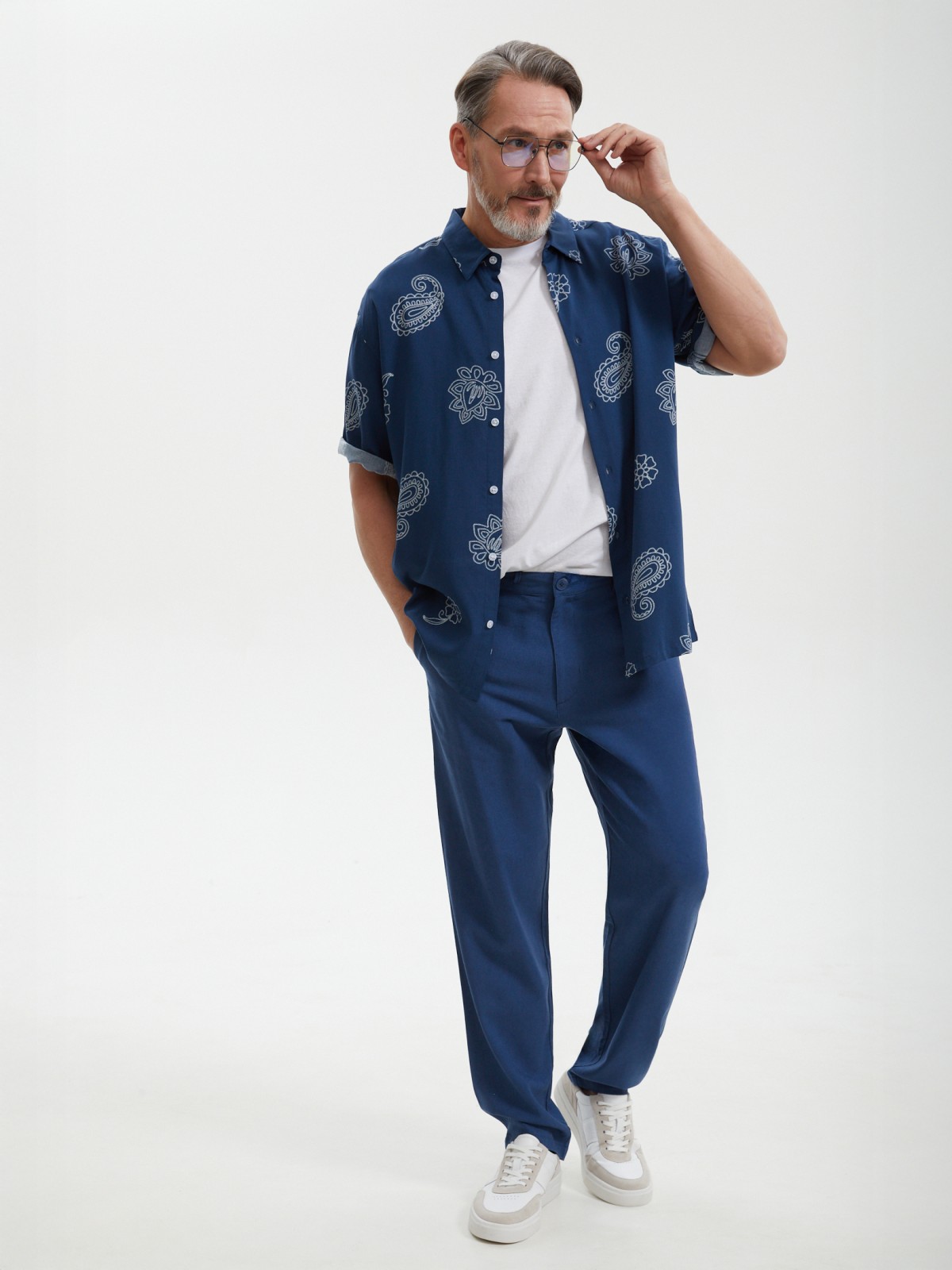 Льняные брюки на кулиске