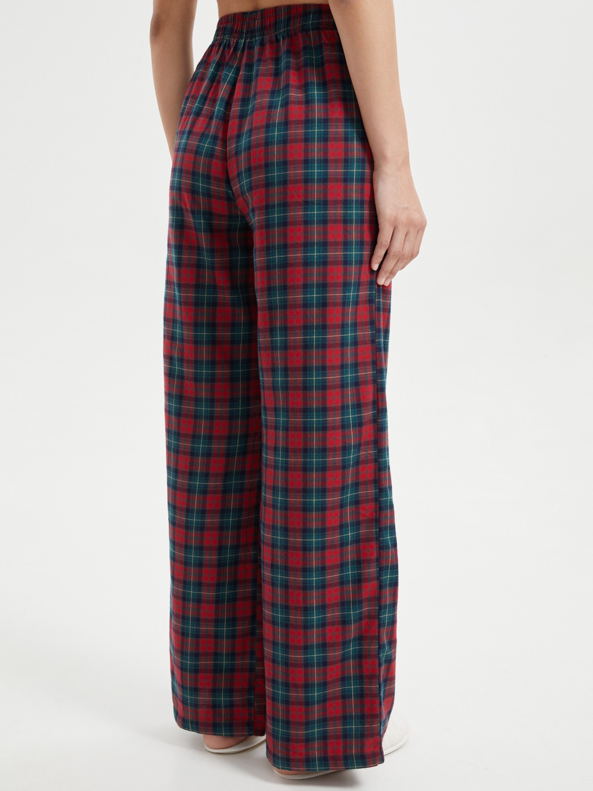 Домашние брюки из хлопка в клетку