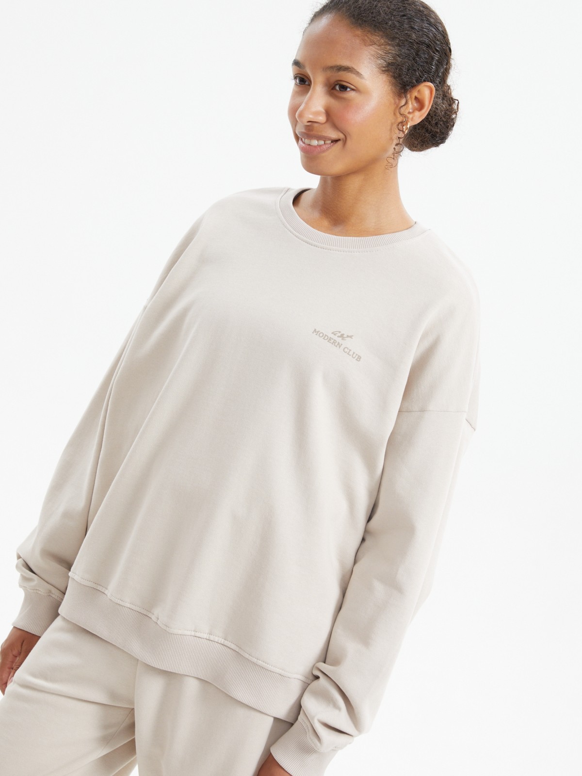 Утеплённый свитшот из хлопка с начёсом