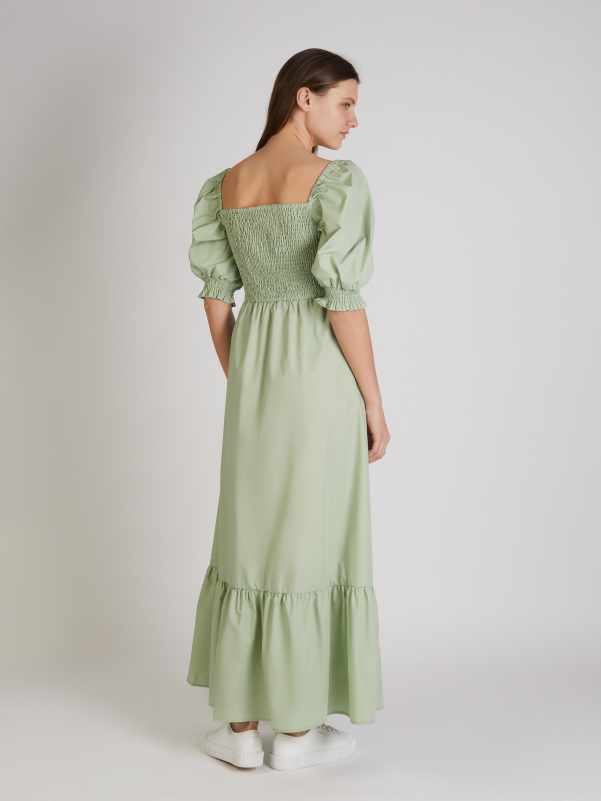 Платье zolla 022248262333, цвет светло-зеленый, размер XS - фото 4