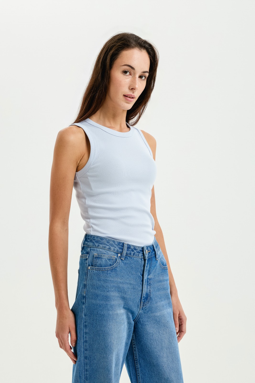 Майка из хлопка без рукавов