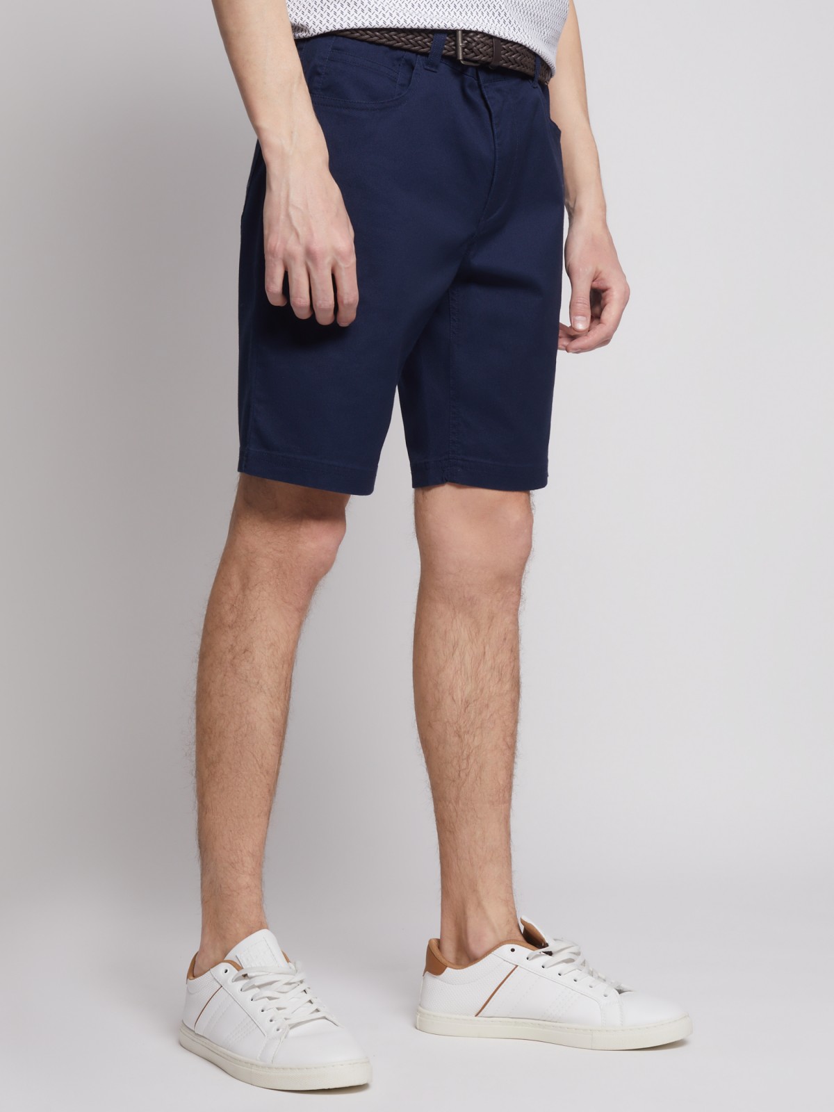 Шорты из хлопка с ремнём