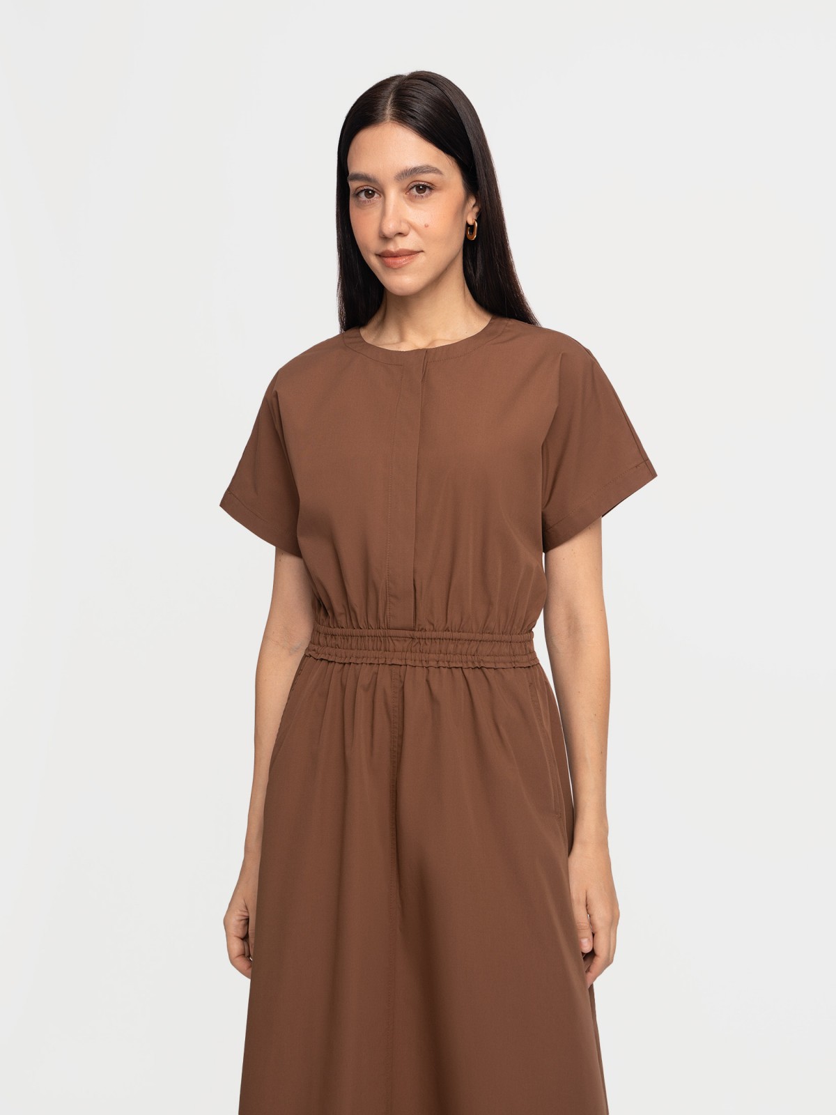 Платье миди на резинке