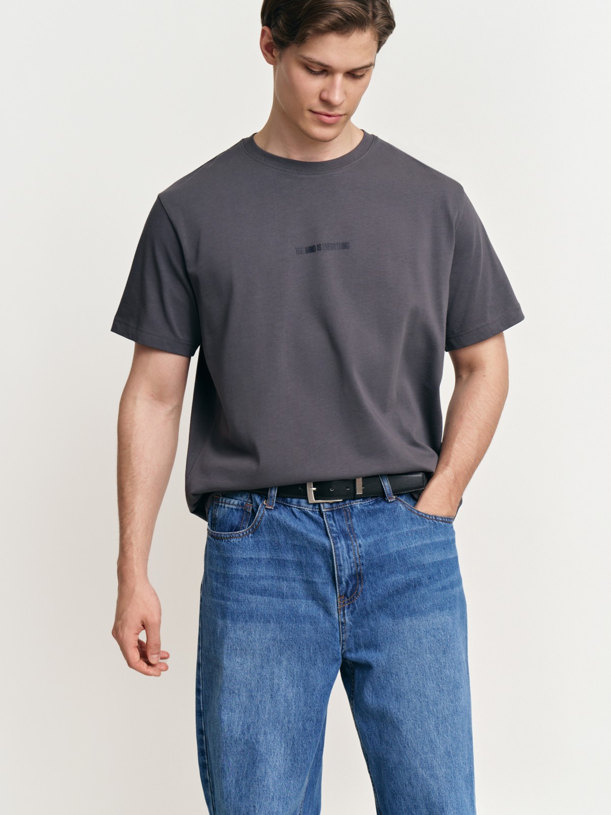 Футболка из хлопка с надписью