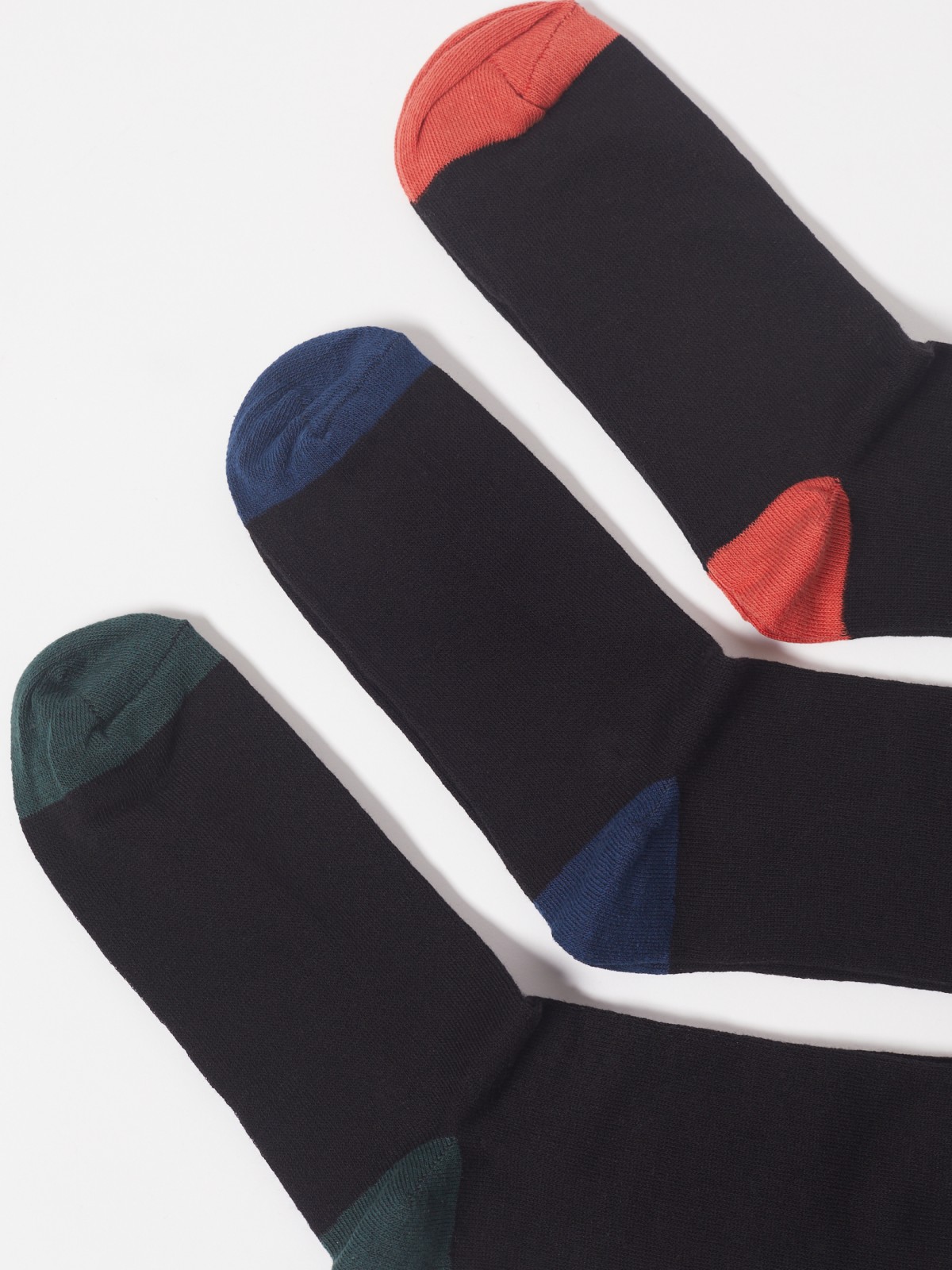 Набор высоких носков (3 пары в комплекте) zolla 01231998J055, цвет черный, размер 25-27 - фото 2