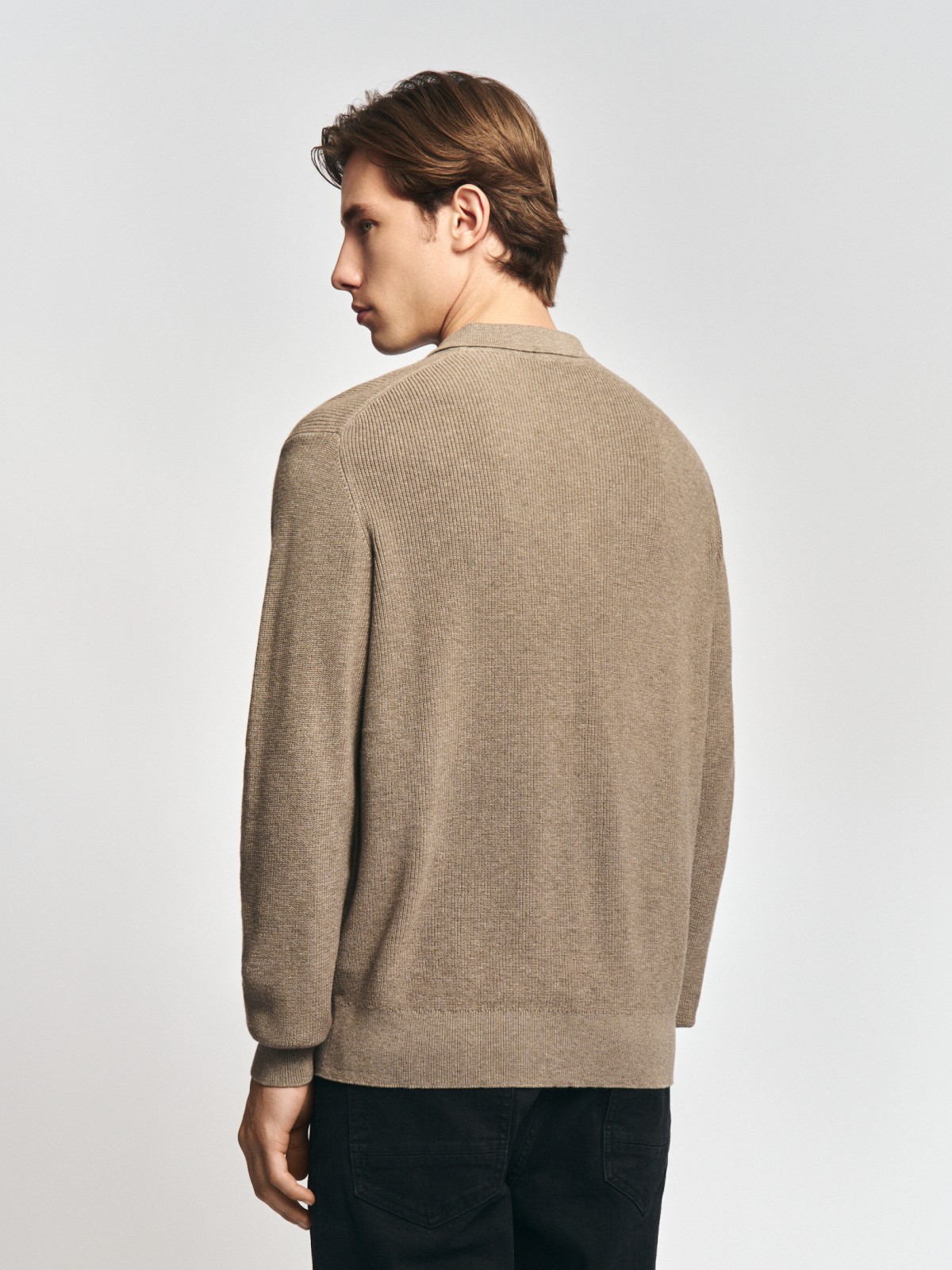 Трикотажный джемпер поло из хлопка