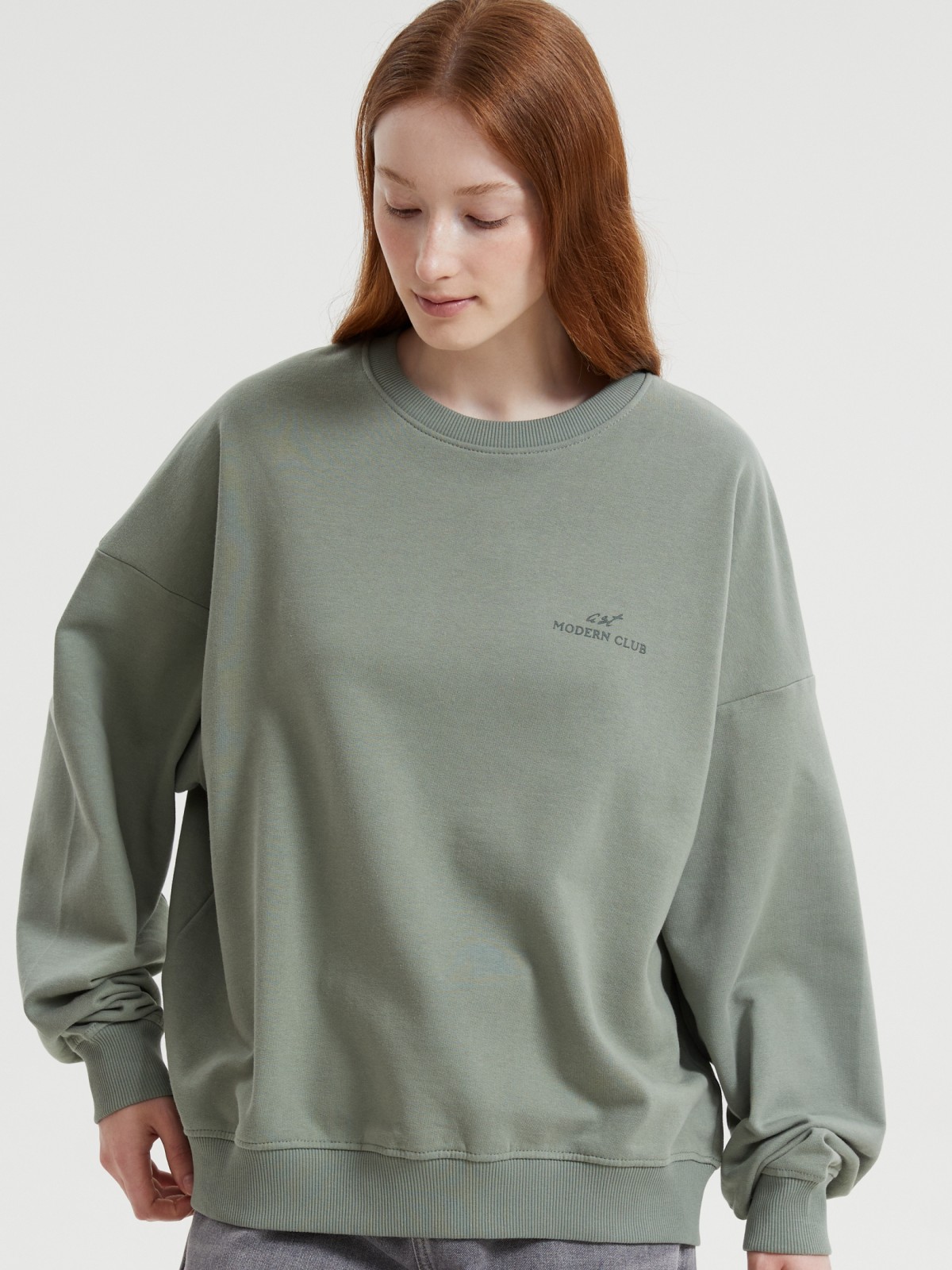 Утеплённый свитшот из хлопка с начёсом