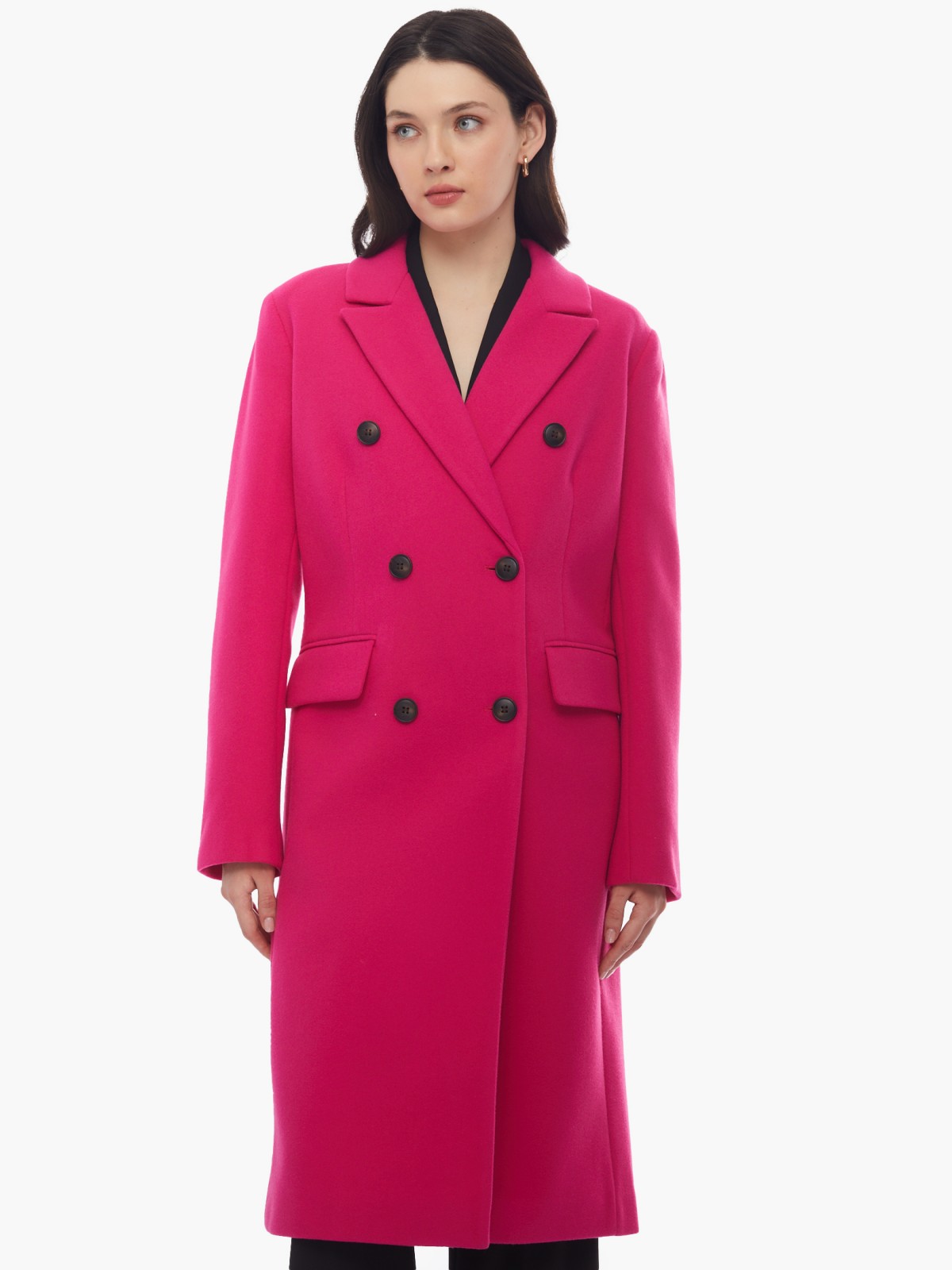 Тёплое пальто полуприлегающего фасона с отложным воротником zolla 024125857164, цвет фуксия, размер XS - фото 5