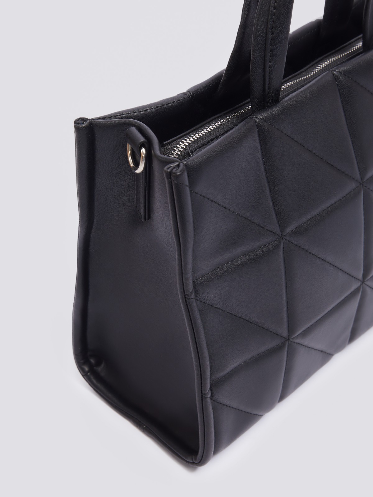 Стёганая сумка-тоут из экокожи zolla 02411945J075, цвет черный, размер No_size - фото 2