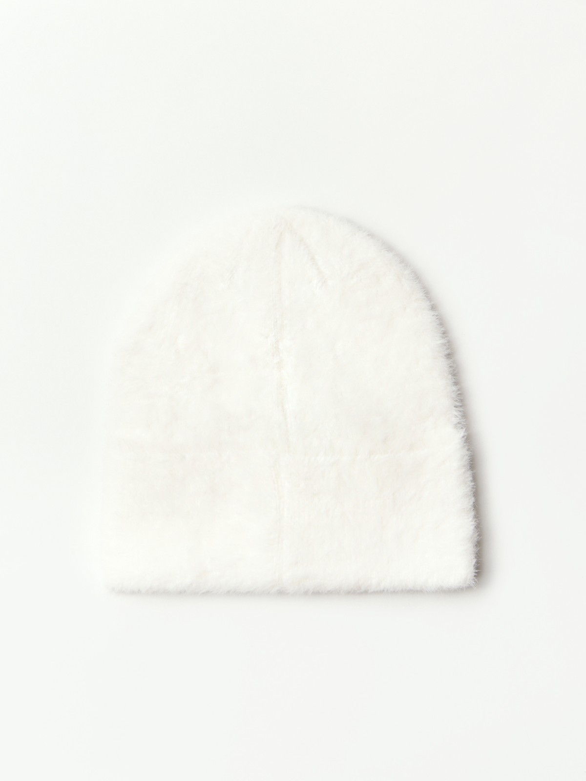 Вязаная шапка-бини с отворотом