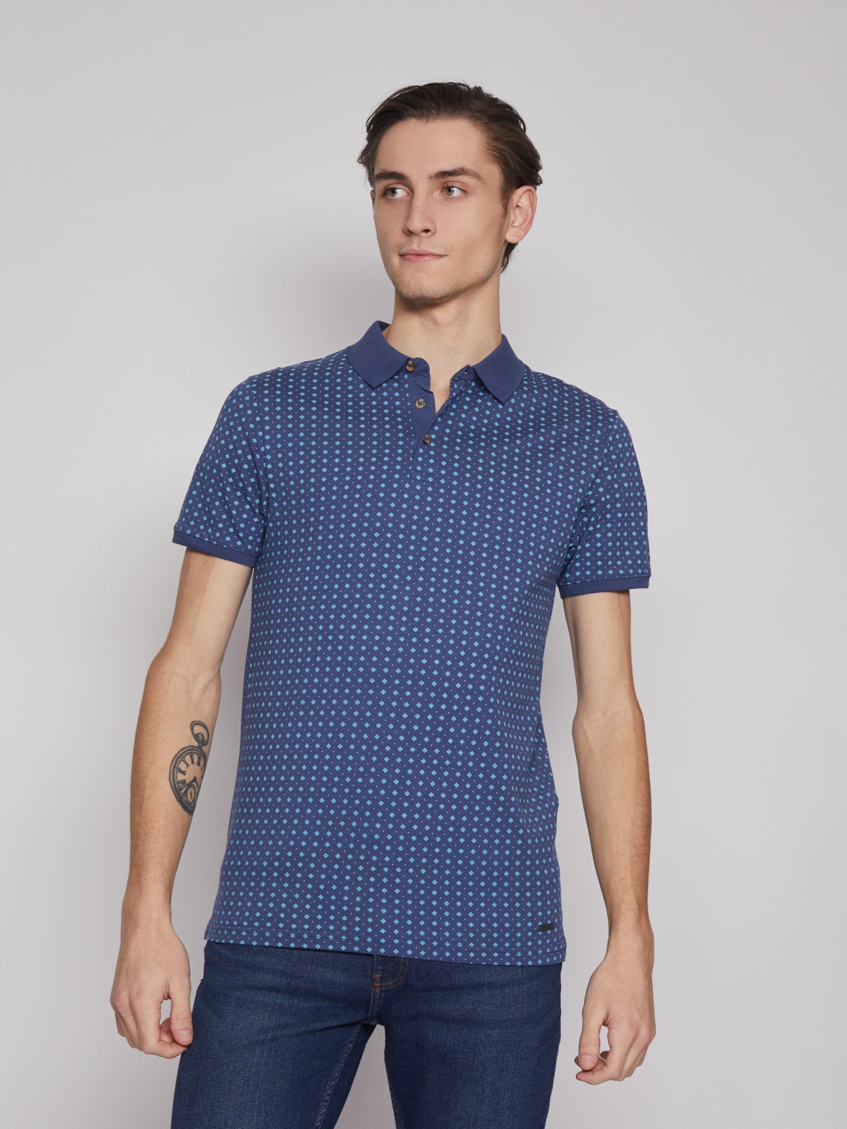 Футболка-поло с узором