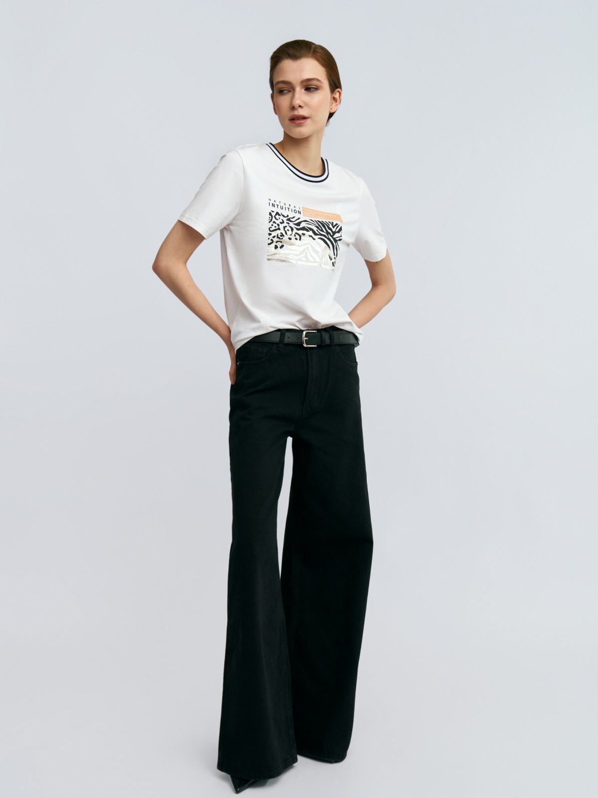 Футболка из хлопка с принтом