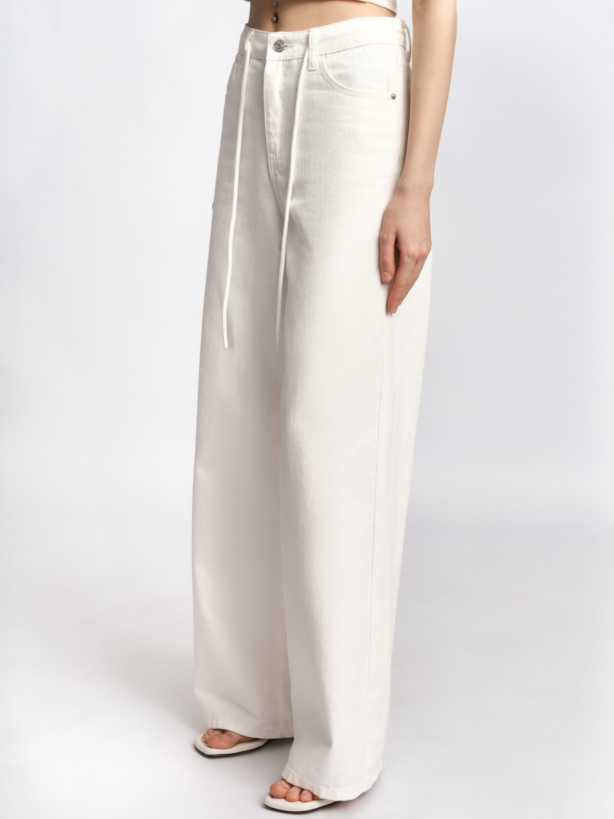 Джинсы силуэта Wide с посадкой Loose из хлопка