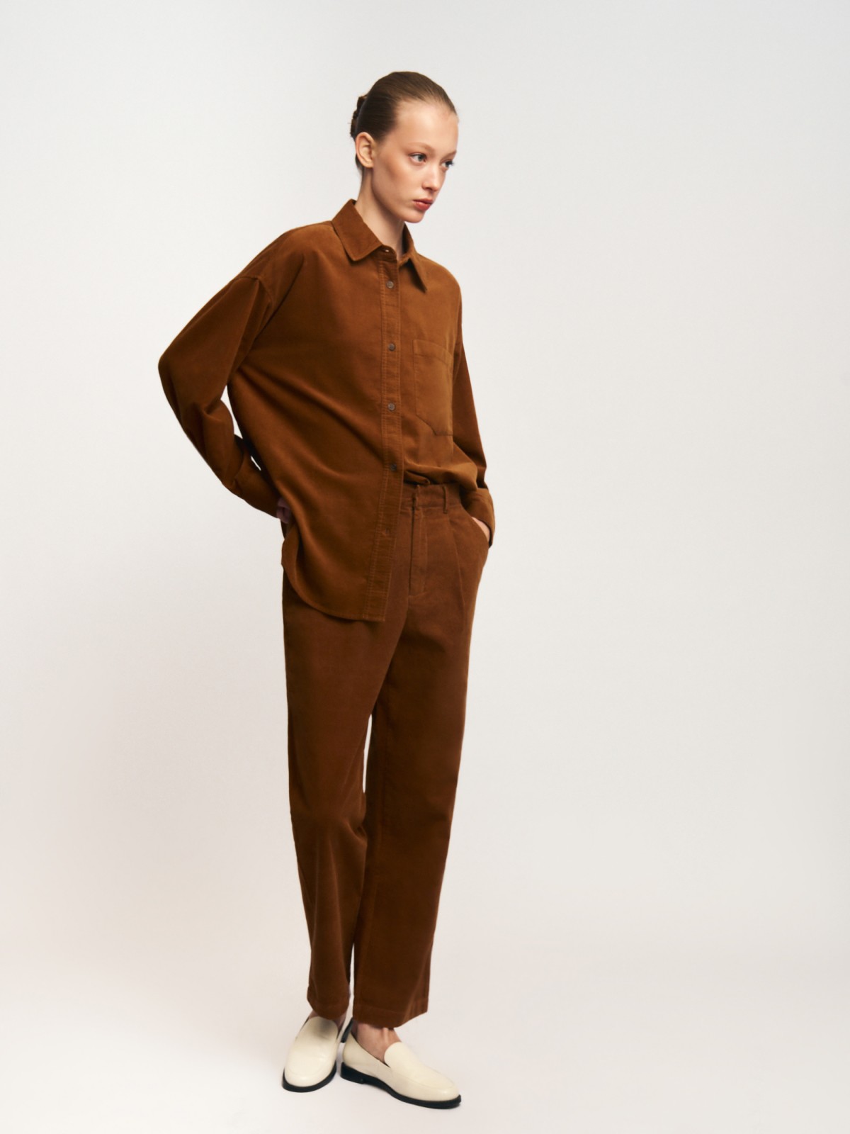 Вельветовая рубашка из хлопка