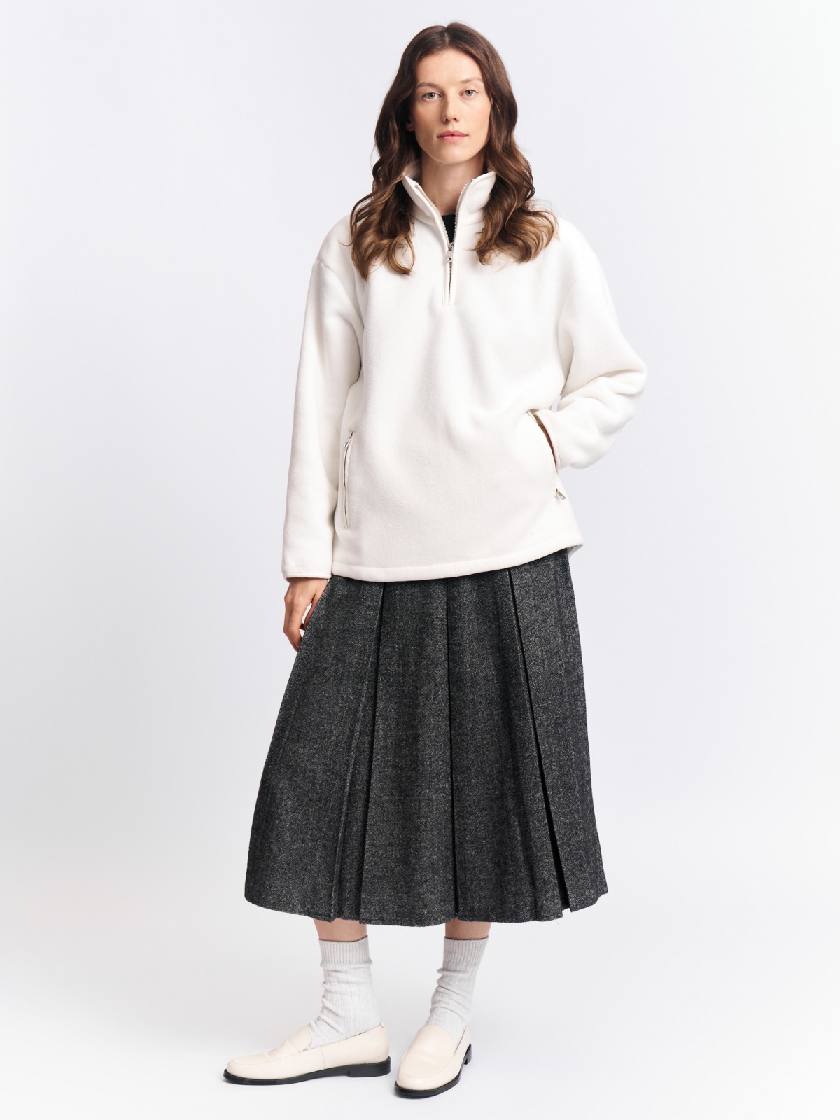 Юбка миди в складку