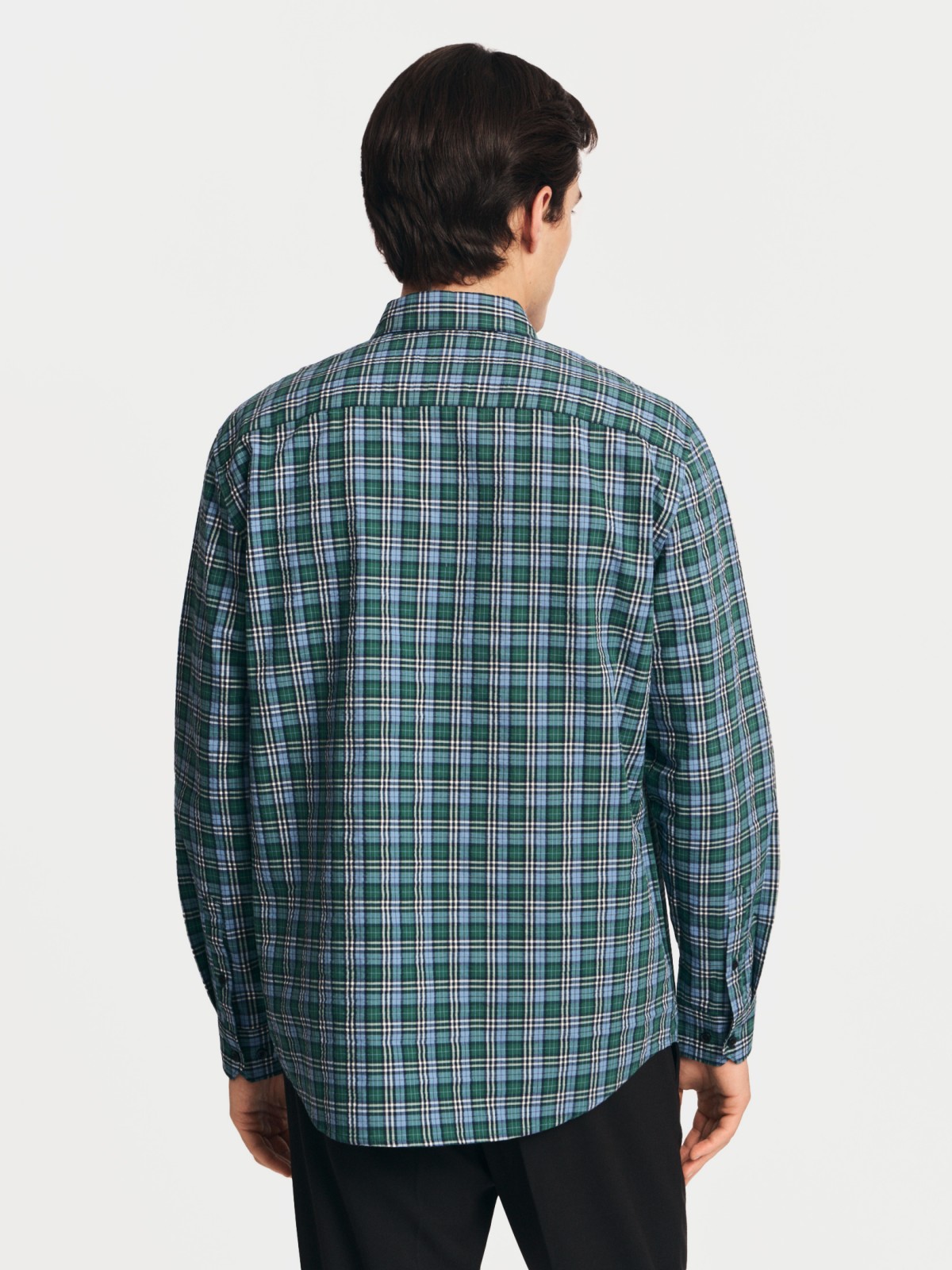 Рубашка в клетку с длинным рукавом