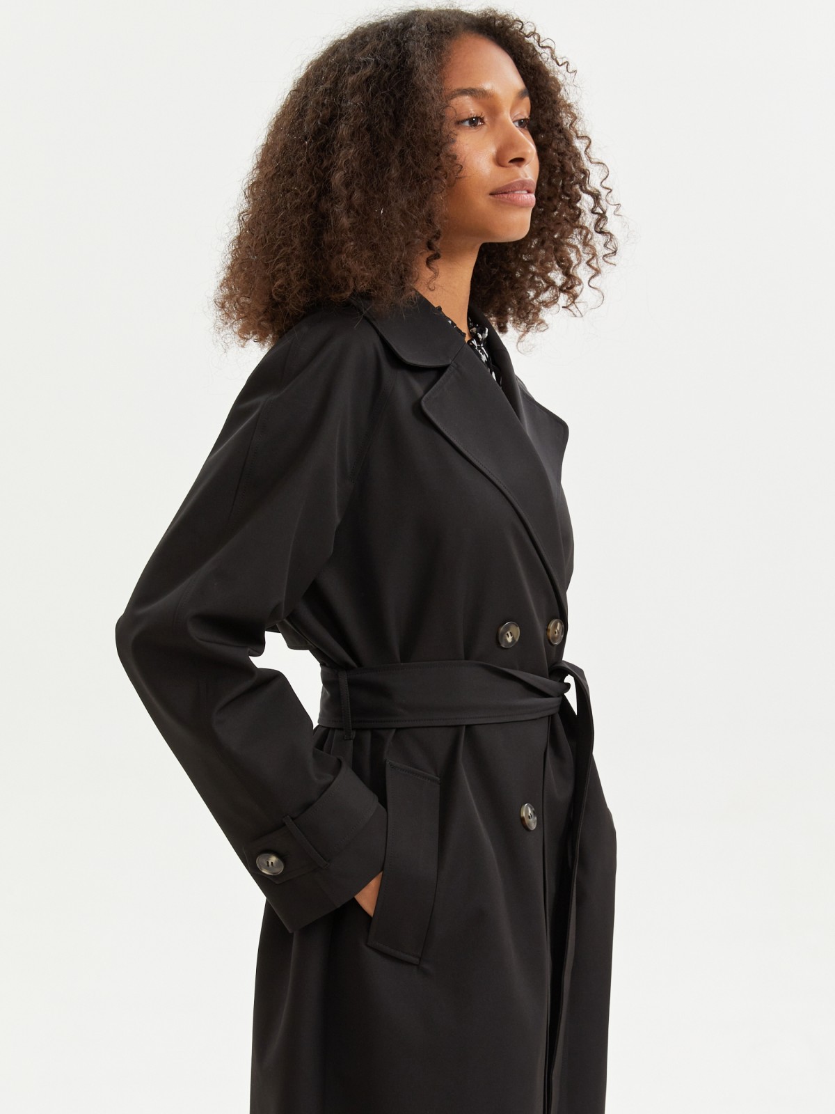 Двубортный тренчкот с поясом