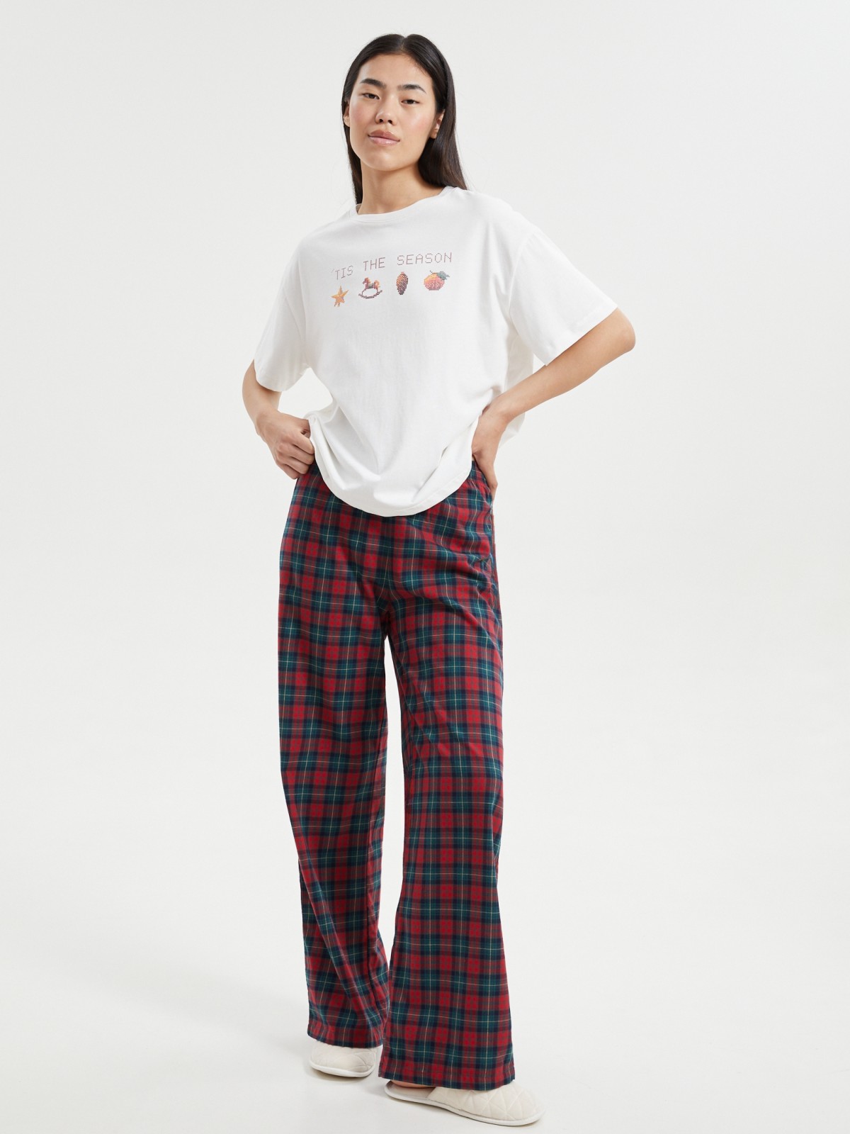 Футболка из хлопка с новогодним принтом