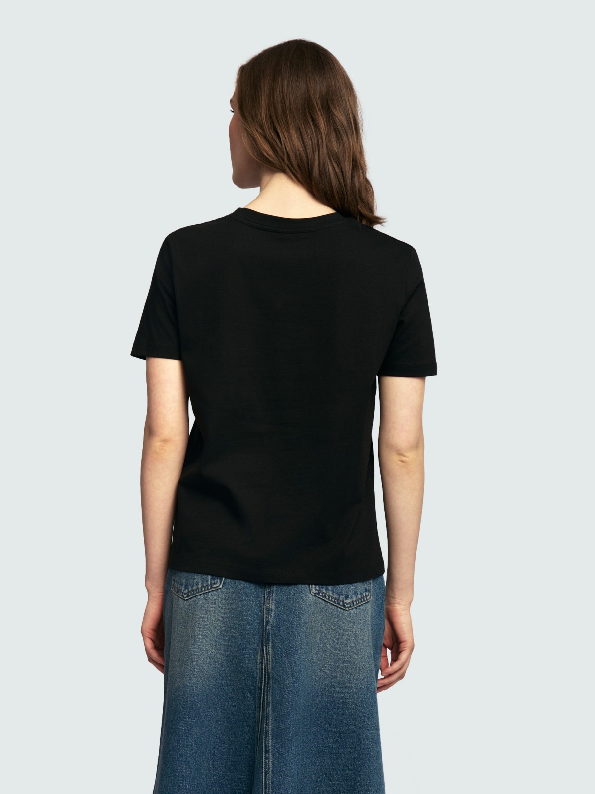 Трикотажная футболка из хлопка с принтом