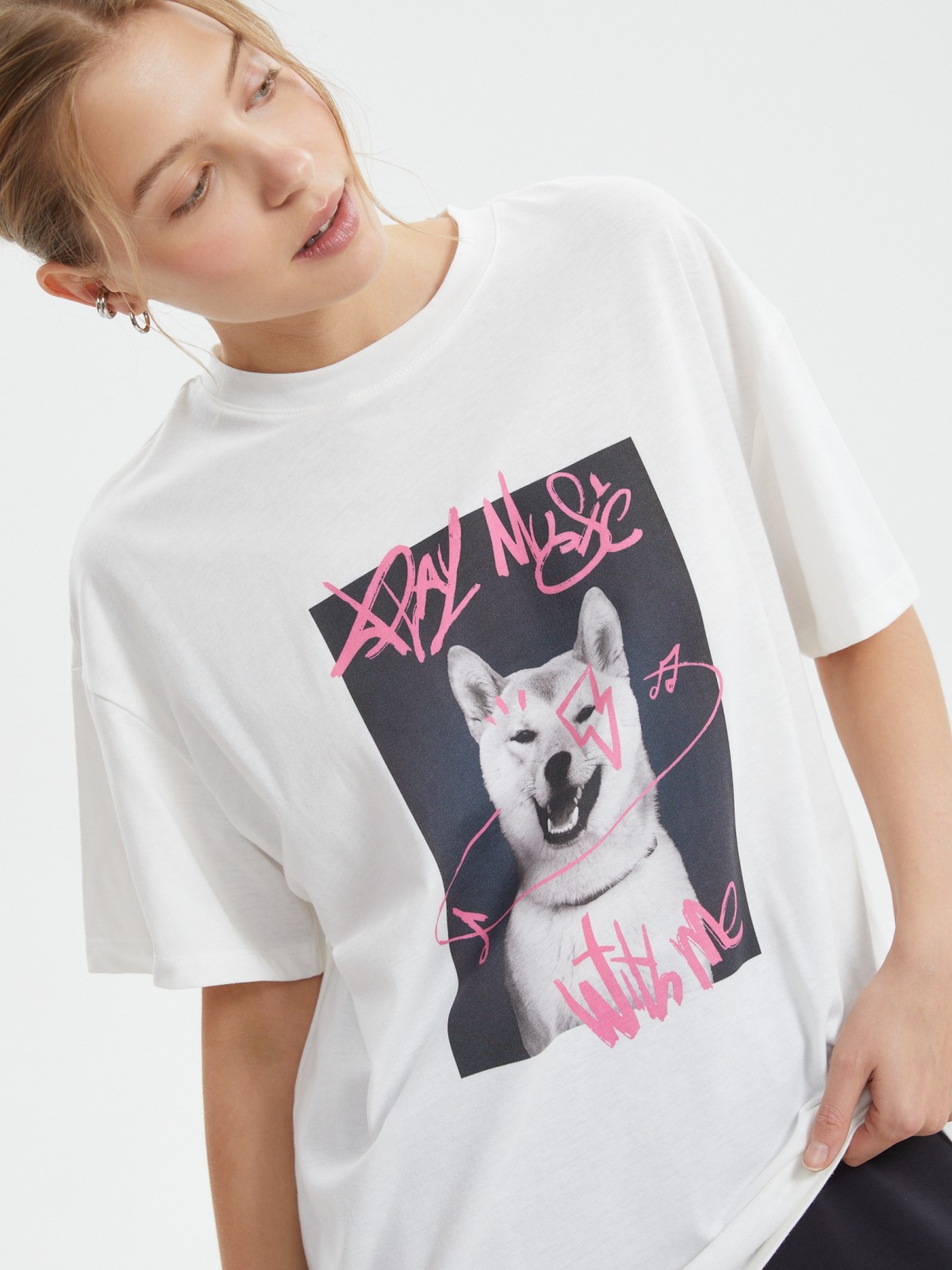 Футболка оверсайз с принтом