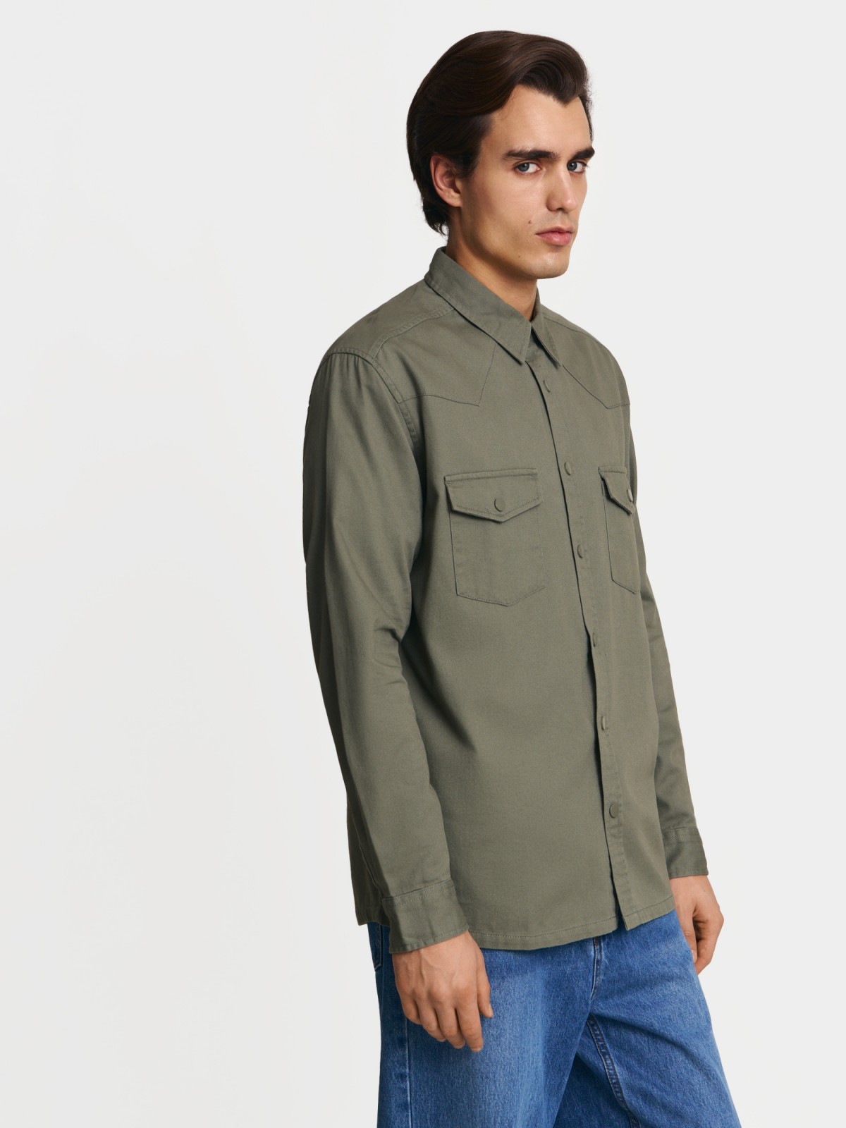 Куртка-рубашка из хлопка