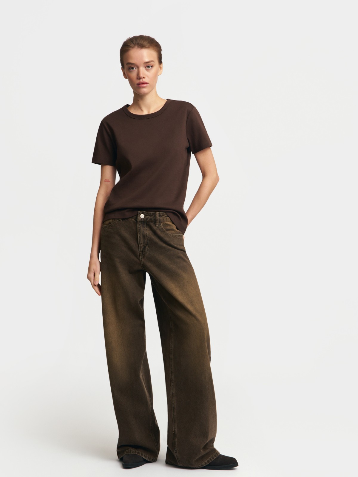 Футболка из хлопка однотонная