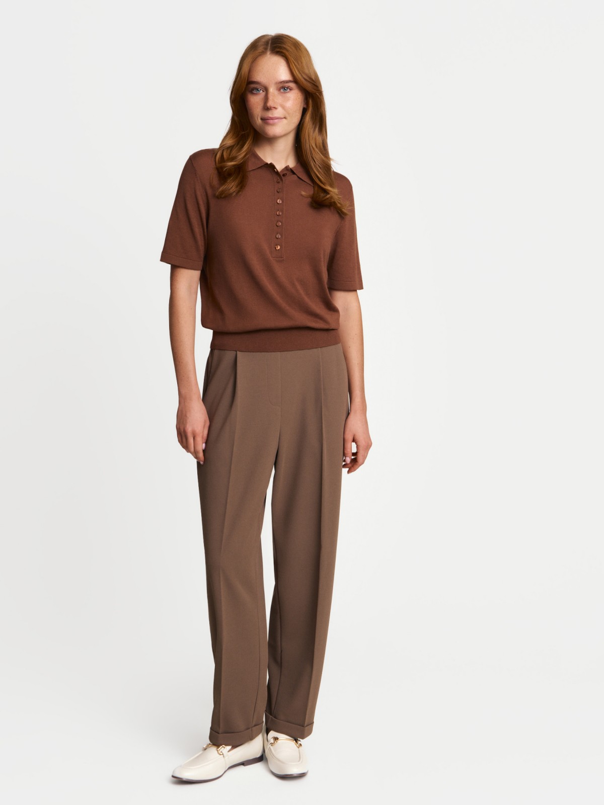 Джемпер поло с коротким рукавом